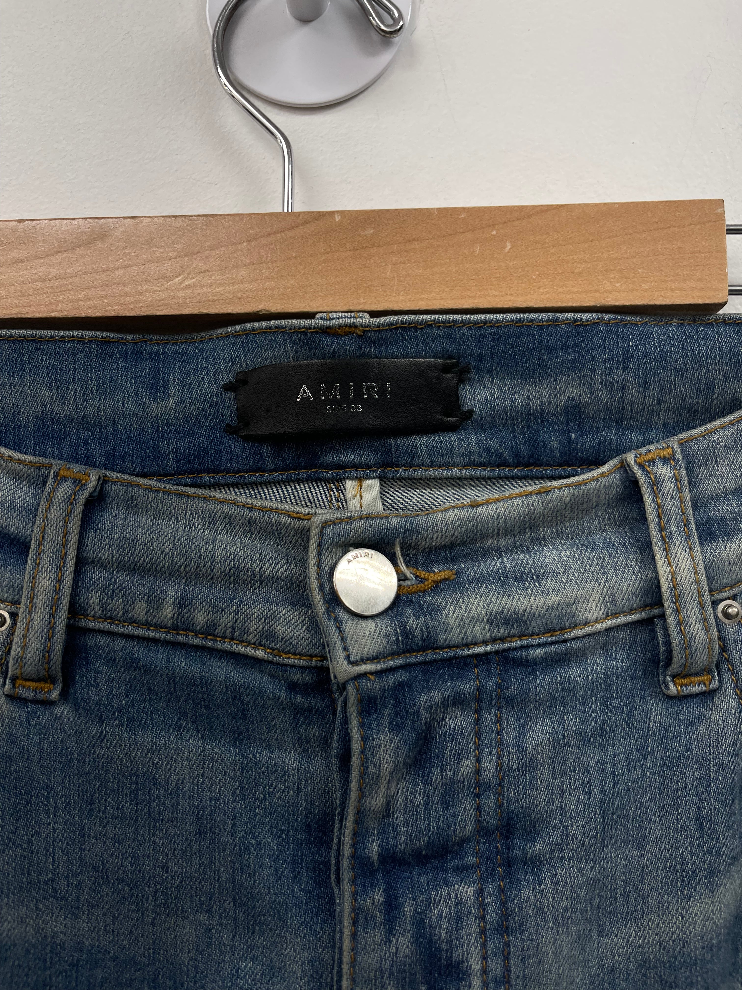 Amiri Light Wash Denim Bones Jeans