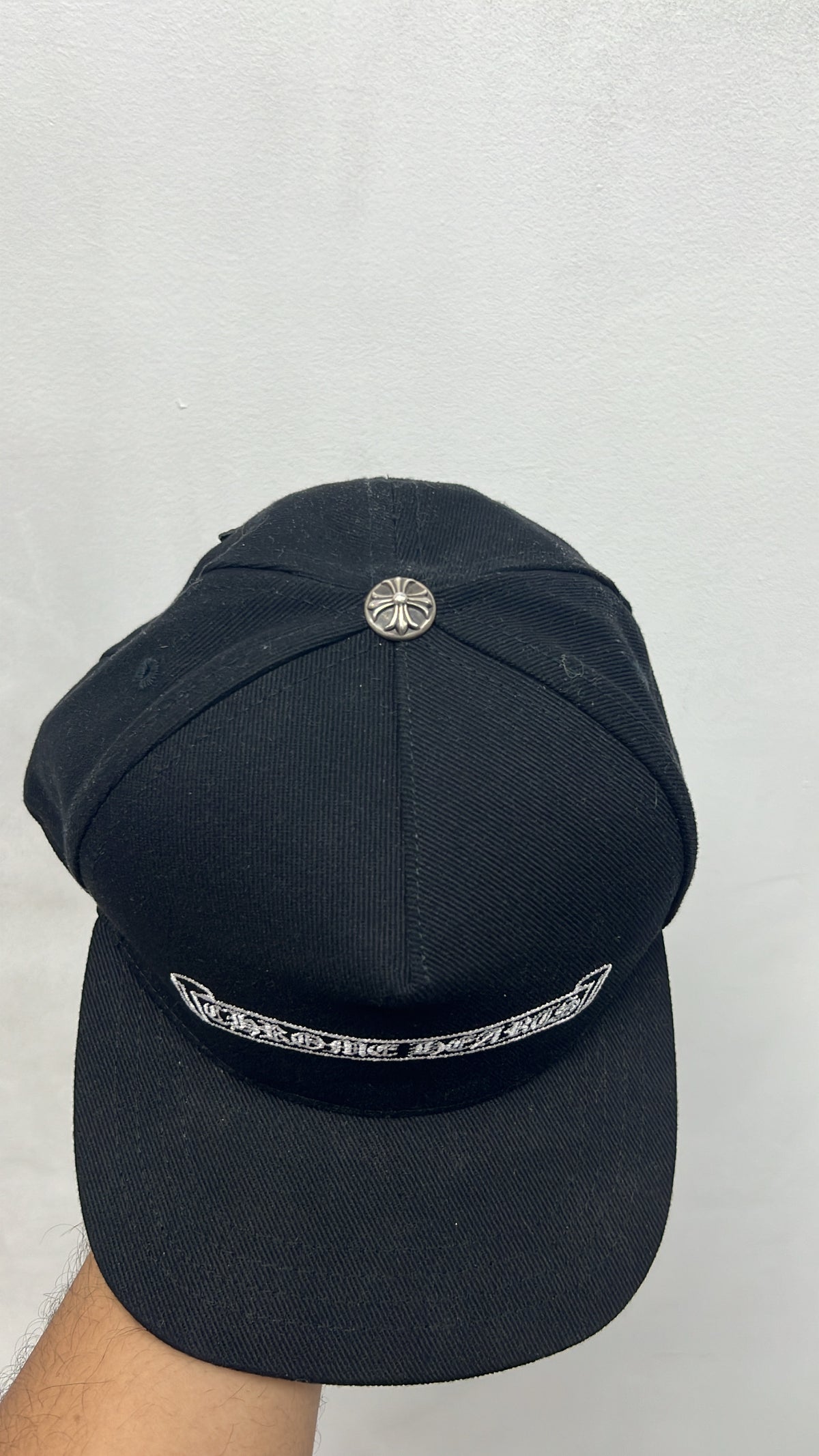 Chrome Hearts Black Vertical Baseball Trucker Hat