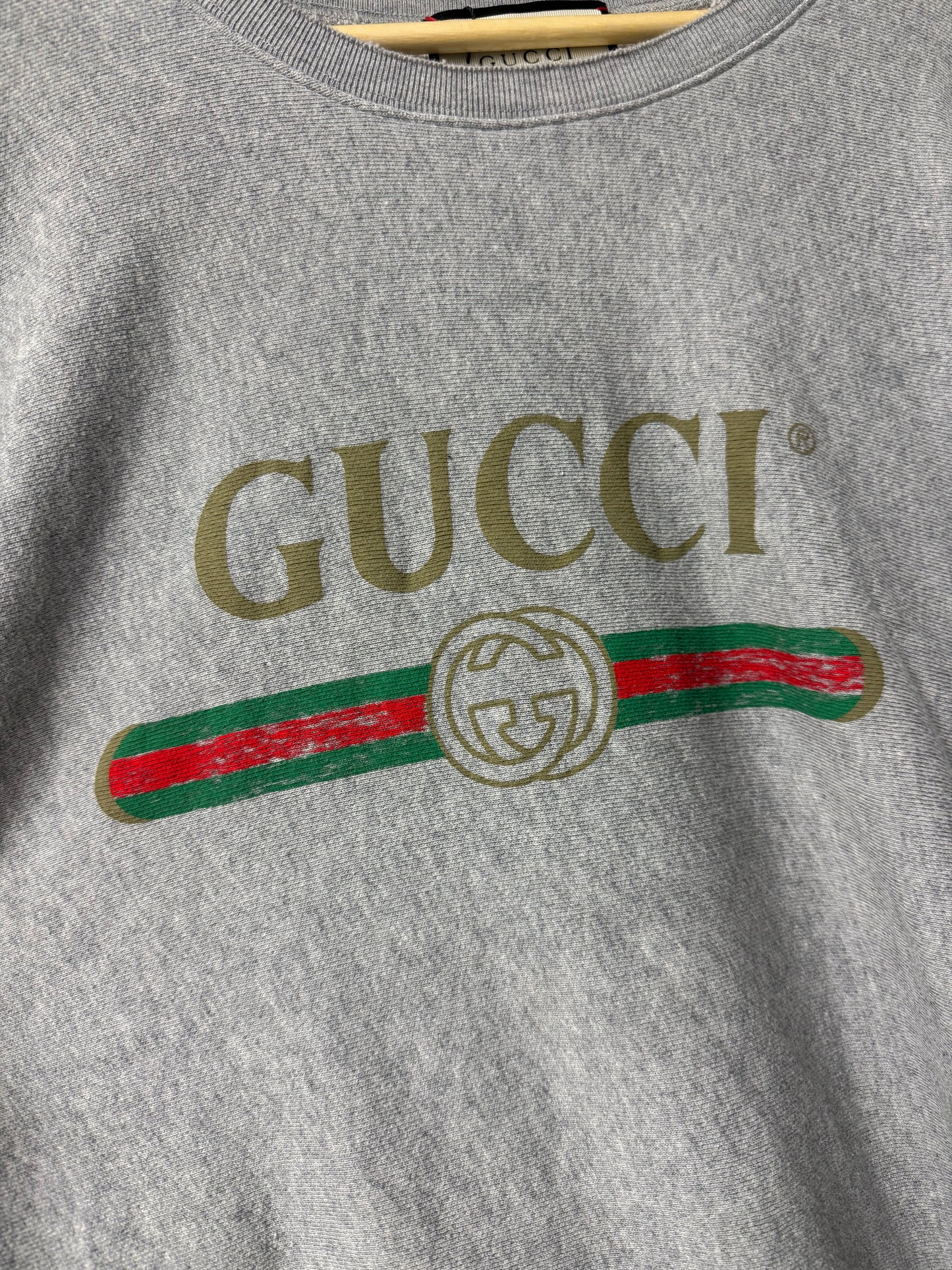 Gucci Classic Logo Crewneck Grey Used