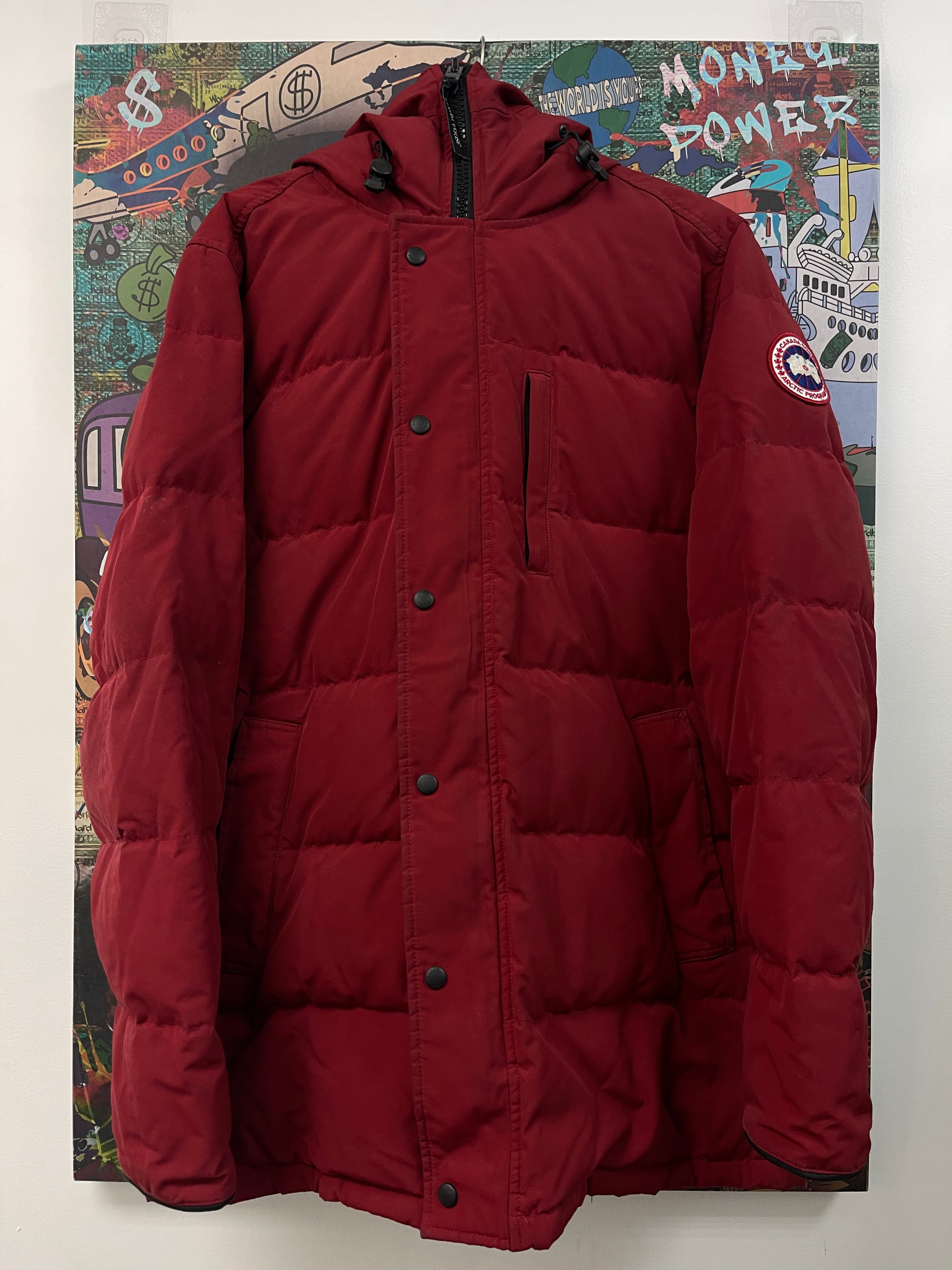 Canada Goose Jacket Red Fur Used Large N/A