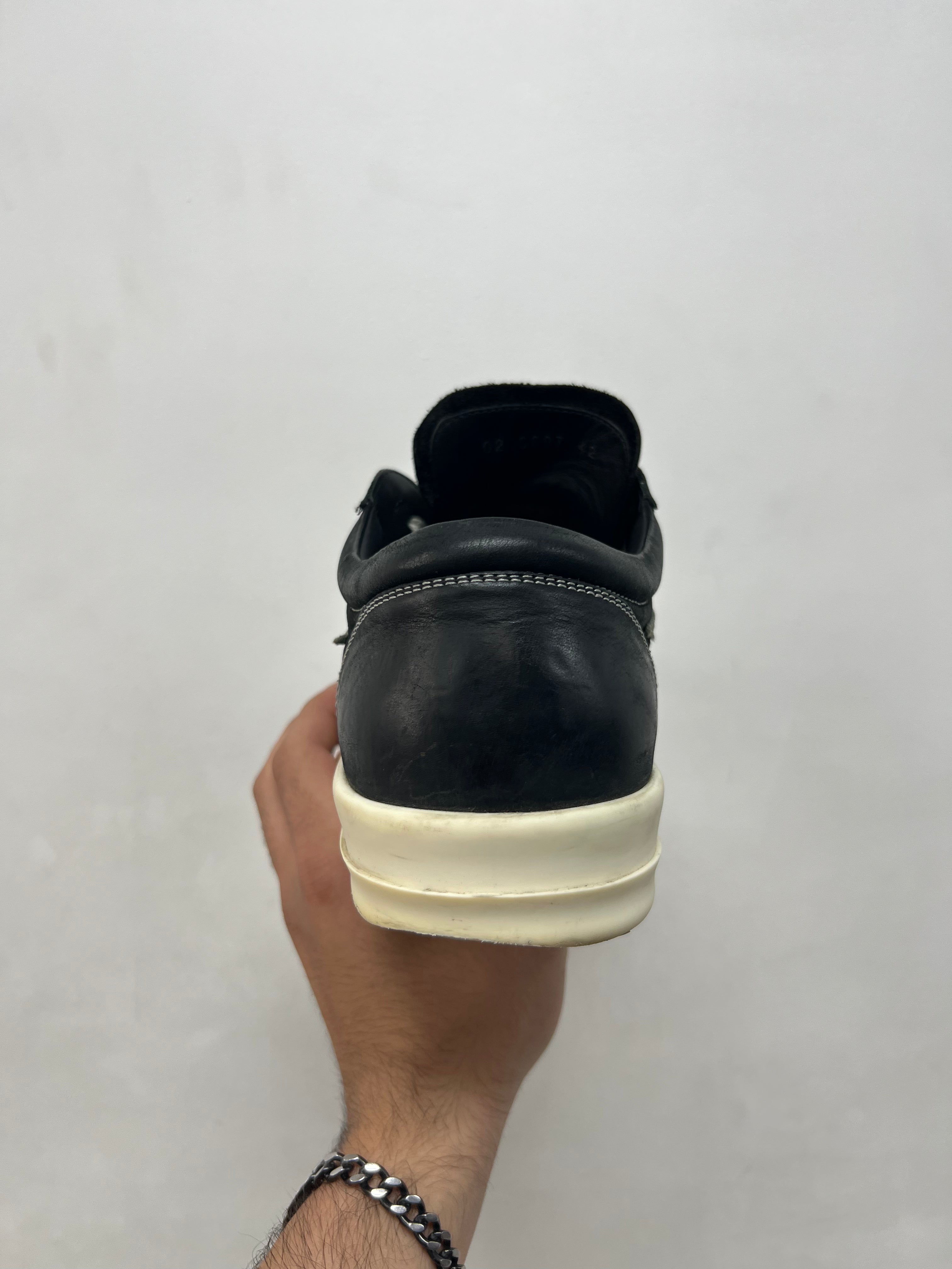 Rick Owens Black & Milk Vintage Low (Mainline) Sneakers