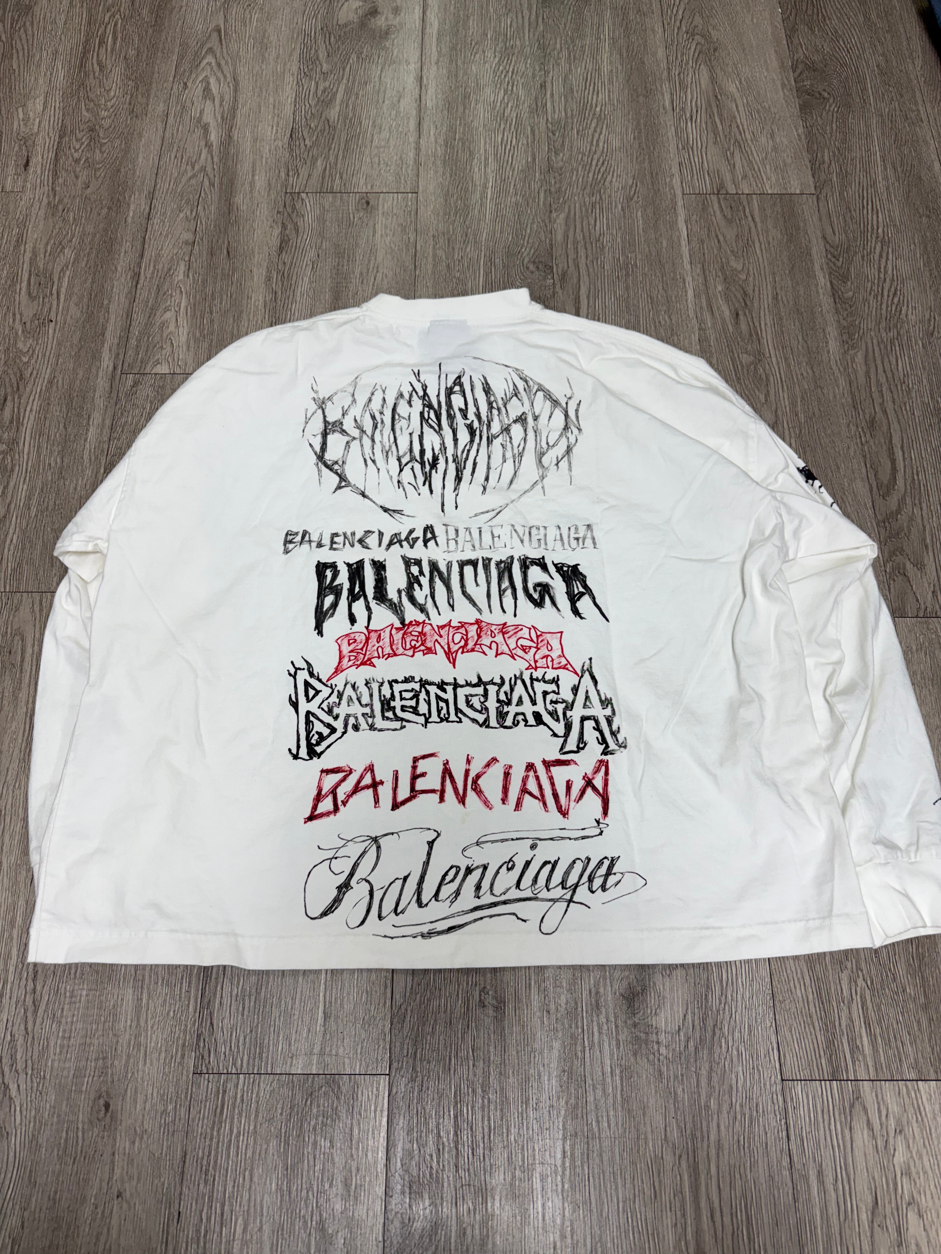 Balenciaga White DIY Metal Long Sleeve
