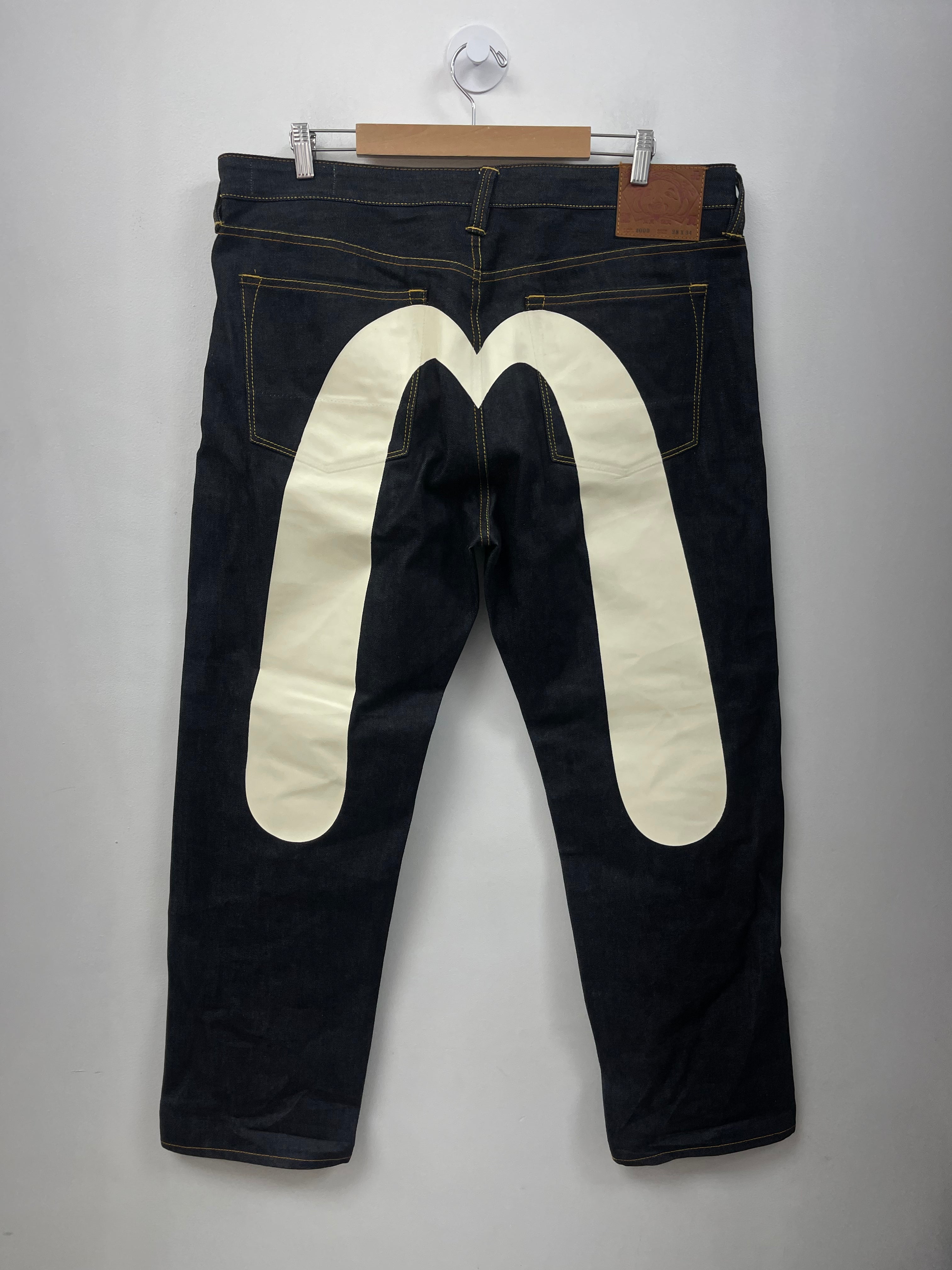 Evisu Deep Indigo Cream Jeans