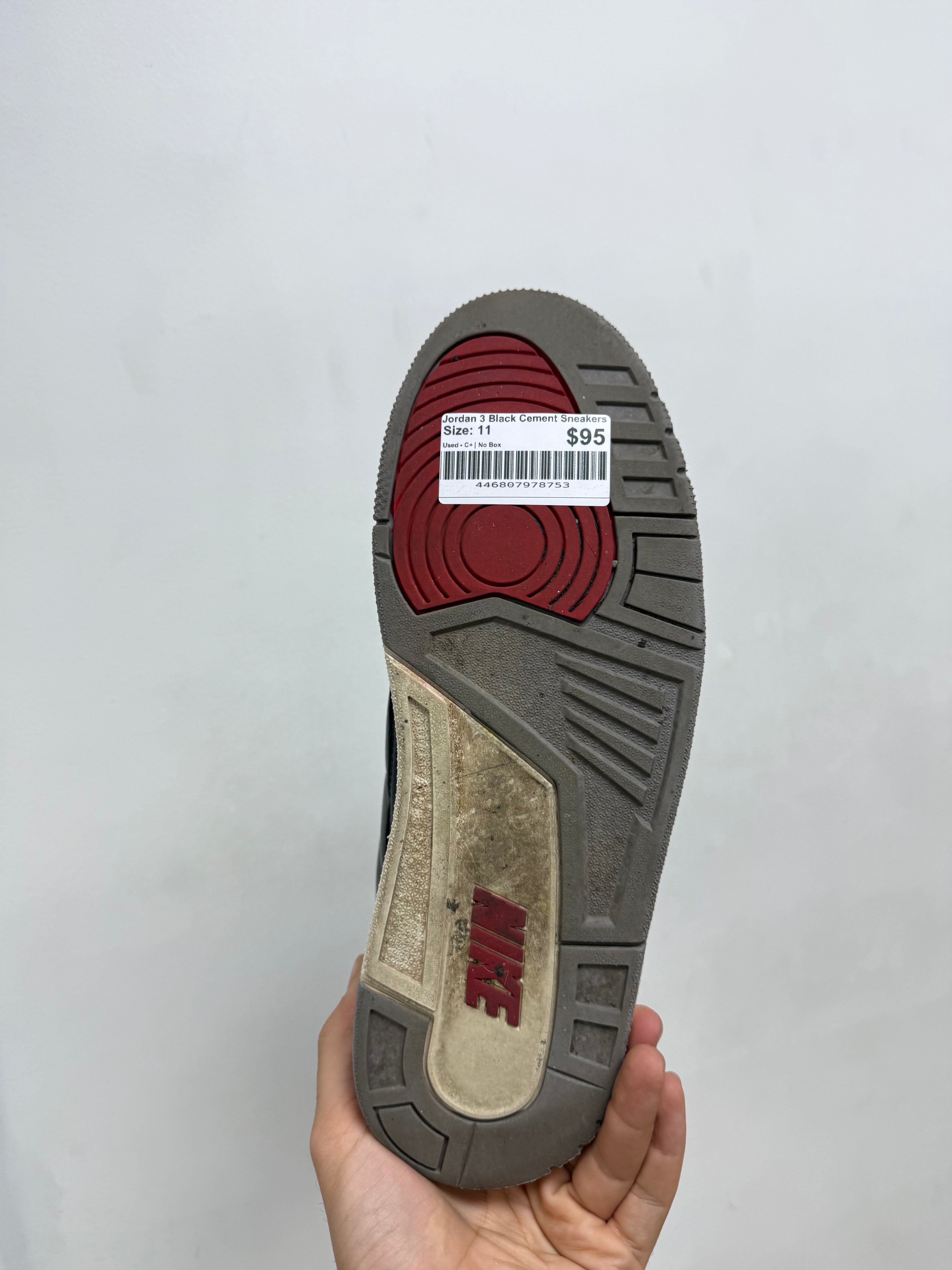 Jordan 3 Black Cement Sneakers