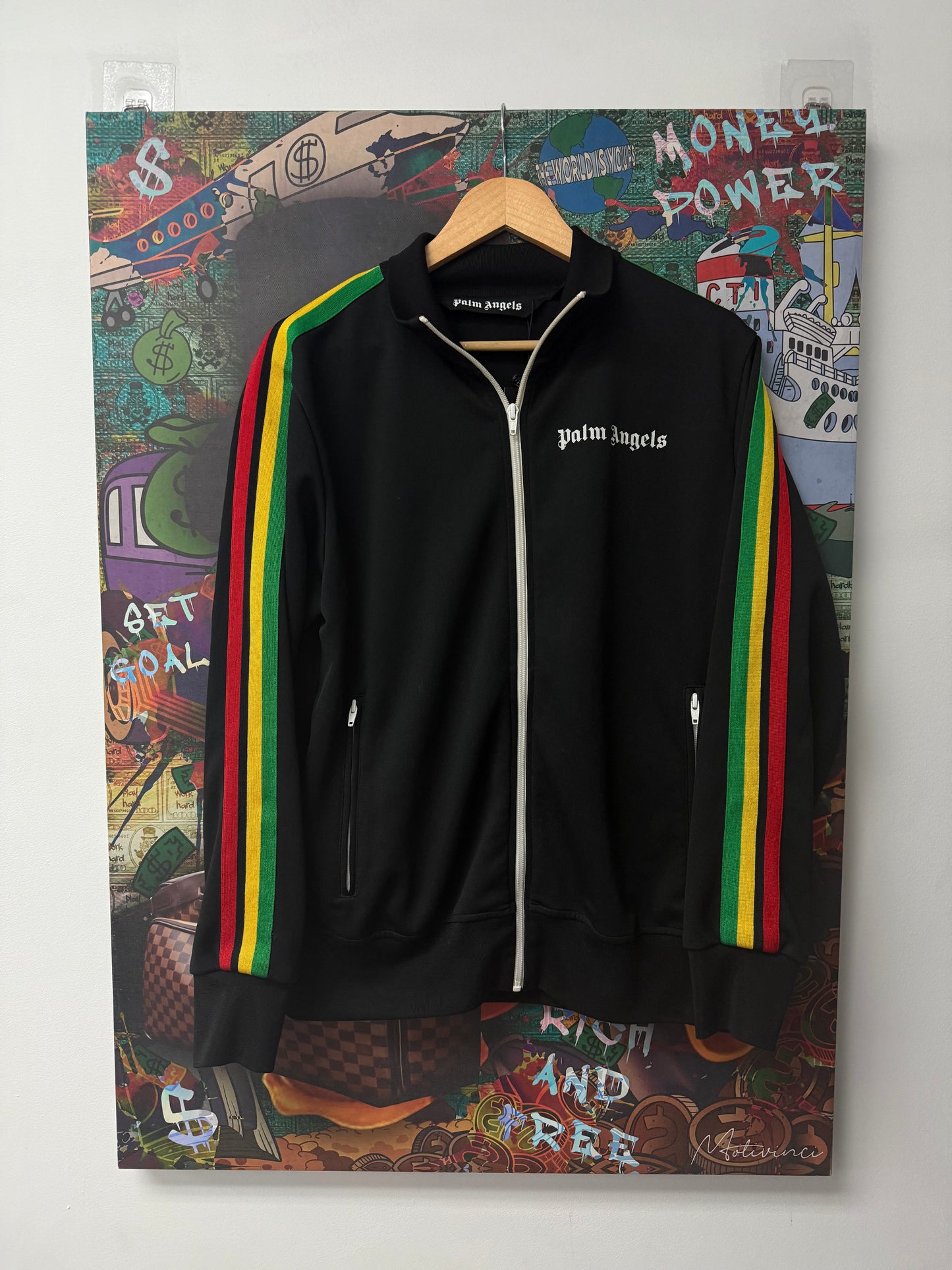 Palm Angels Black Rasta Track Jacket