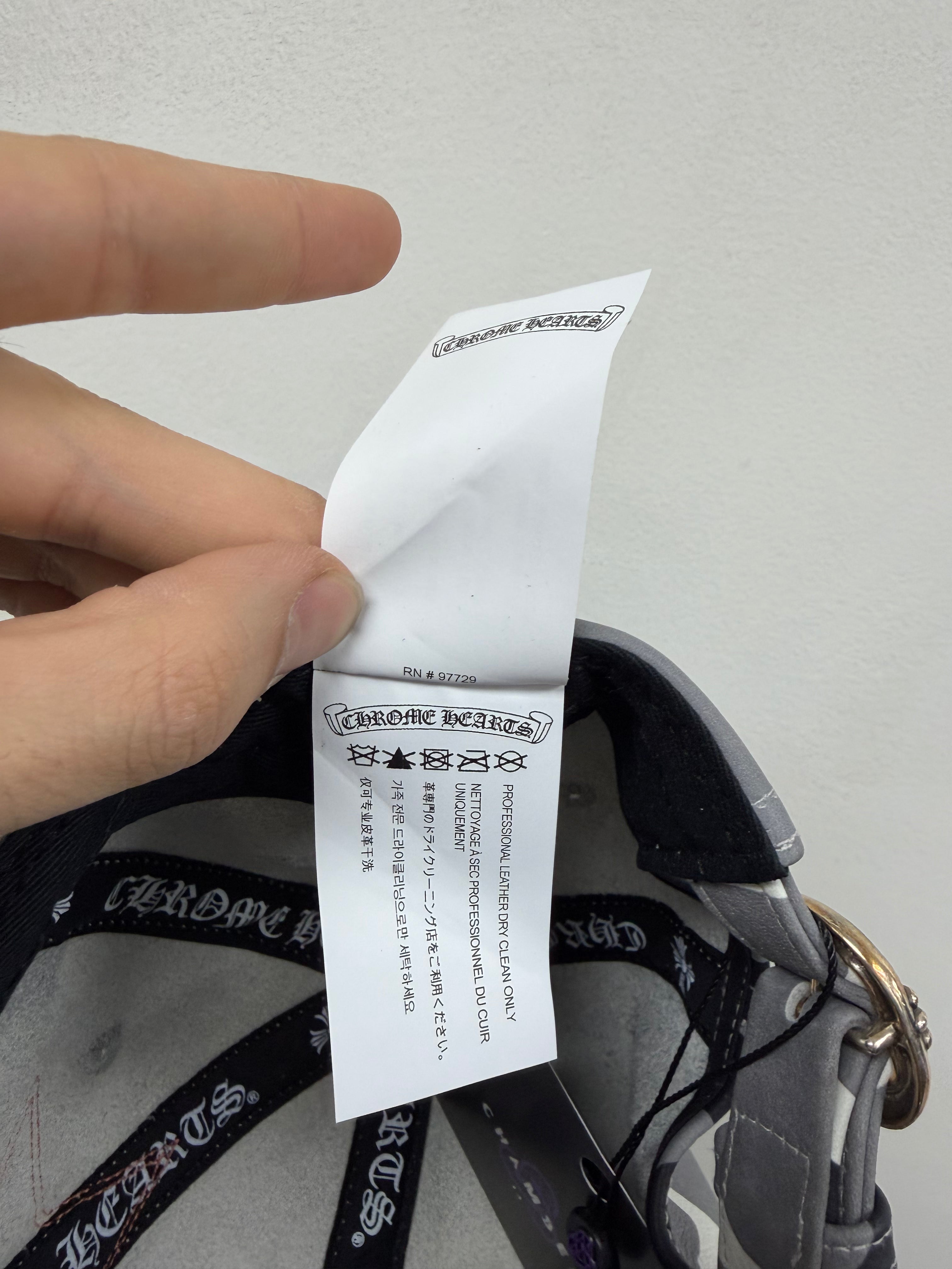 Chrome Hearts Leather Orange Star Snow Camo Hat