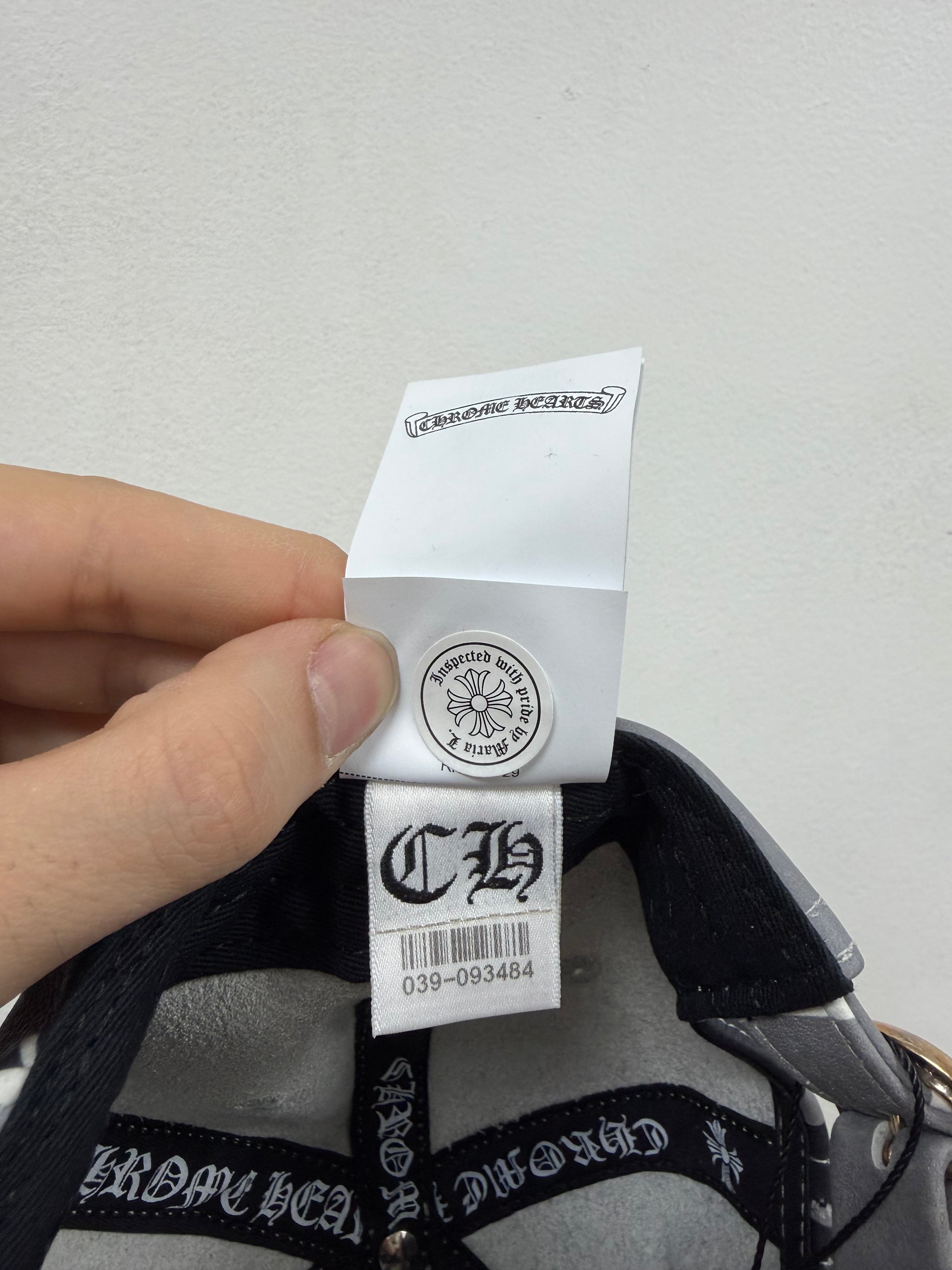 Chrome Hearts Leather Orange Star Snow Camo Hat