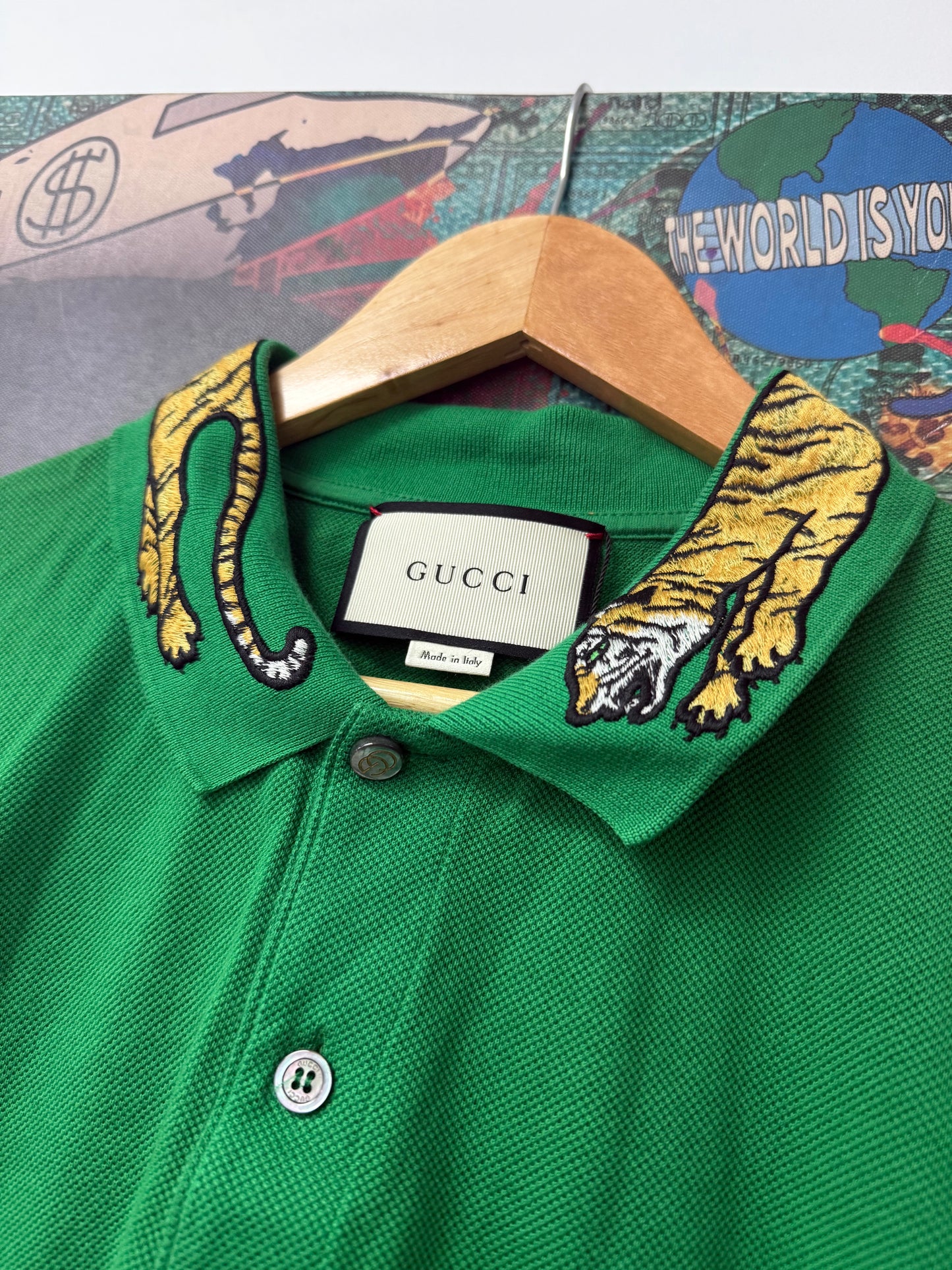 Gucci Green Tiger Polo Used