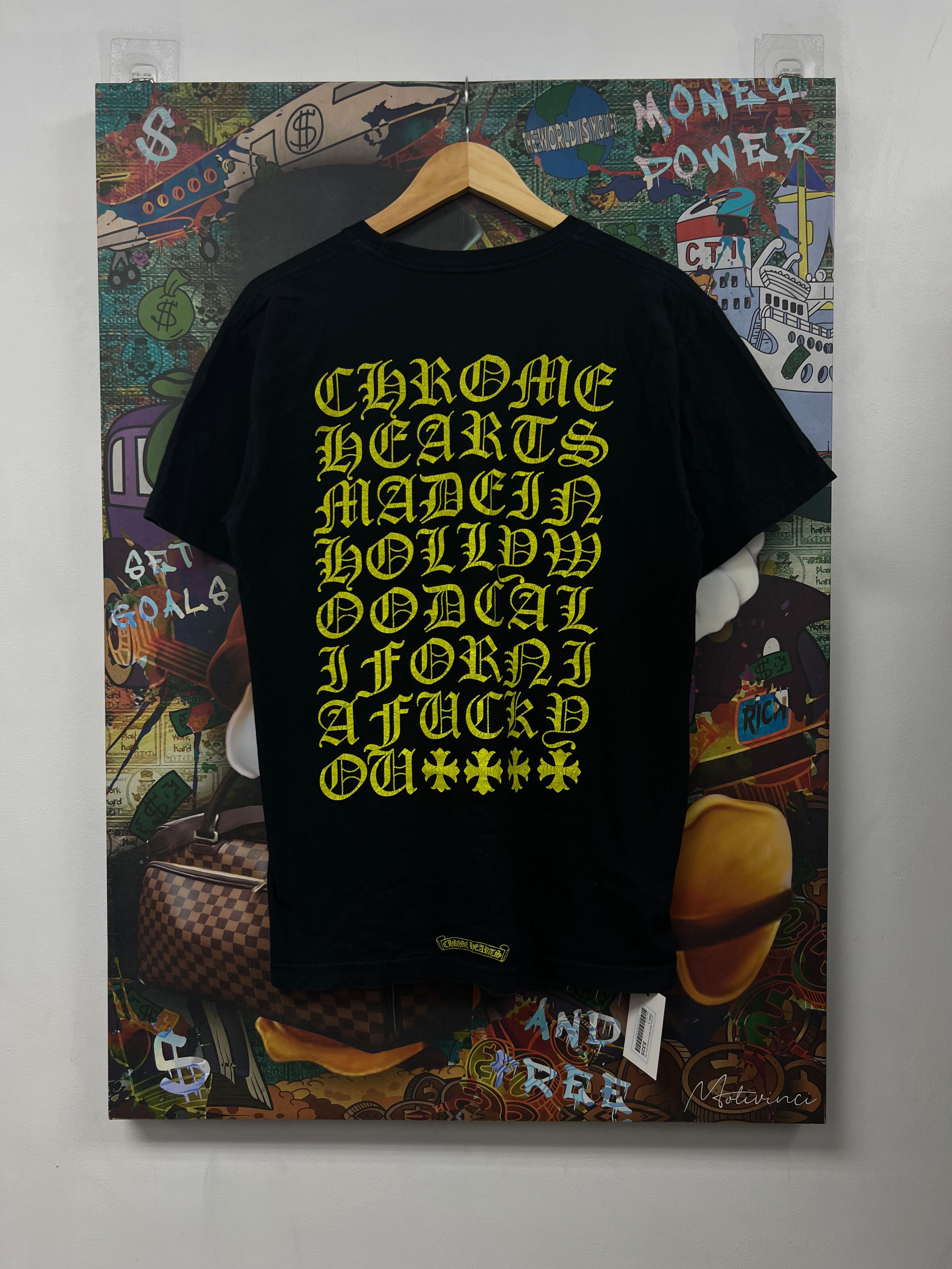 Chrome Hearts Black Lime Eye Chart Tee