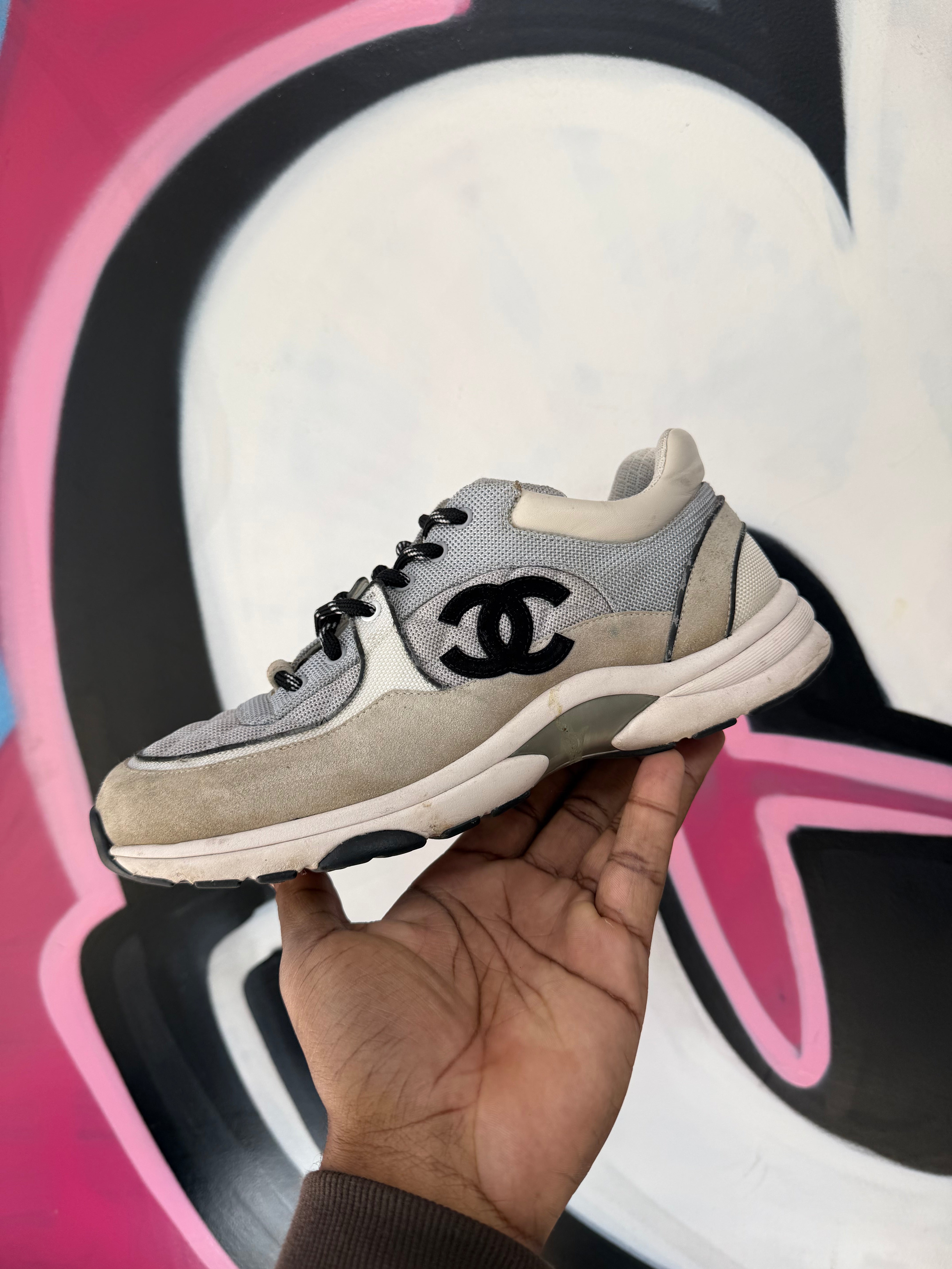 Chanel Quilted CC Runner Sneakers