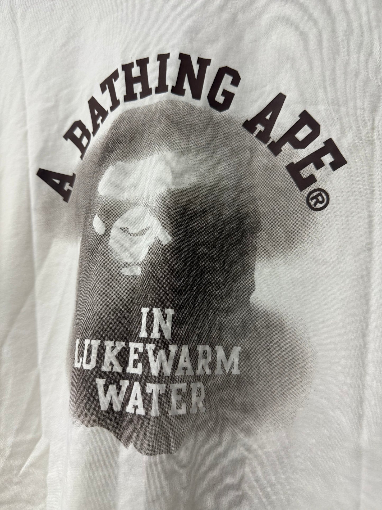 BAPE Ape Head Cream Tee Used