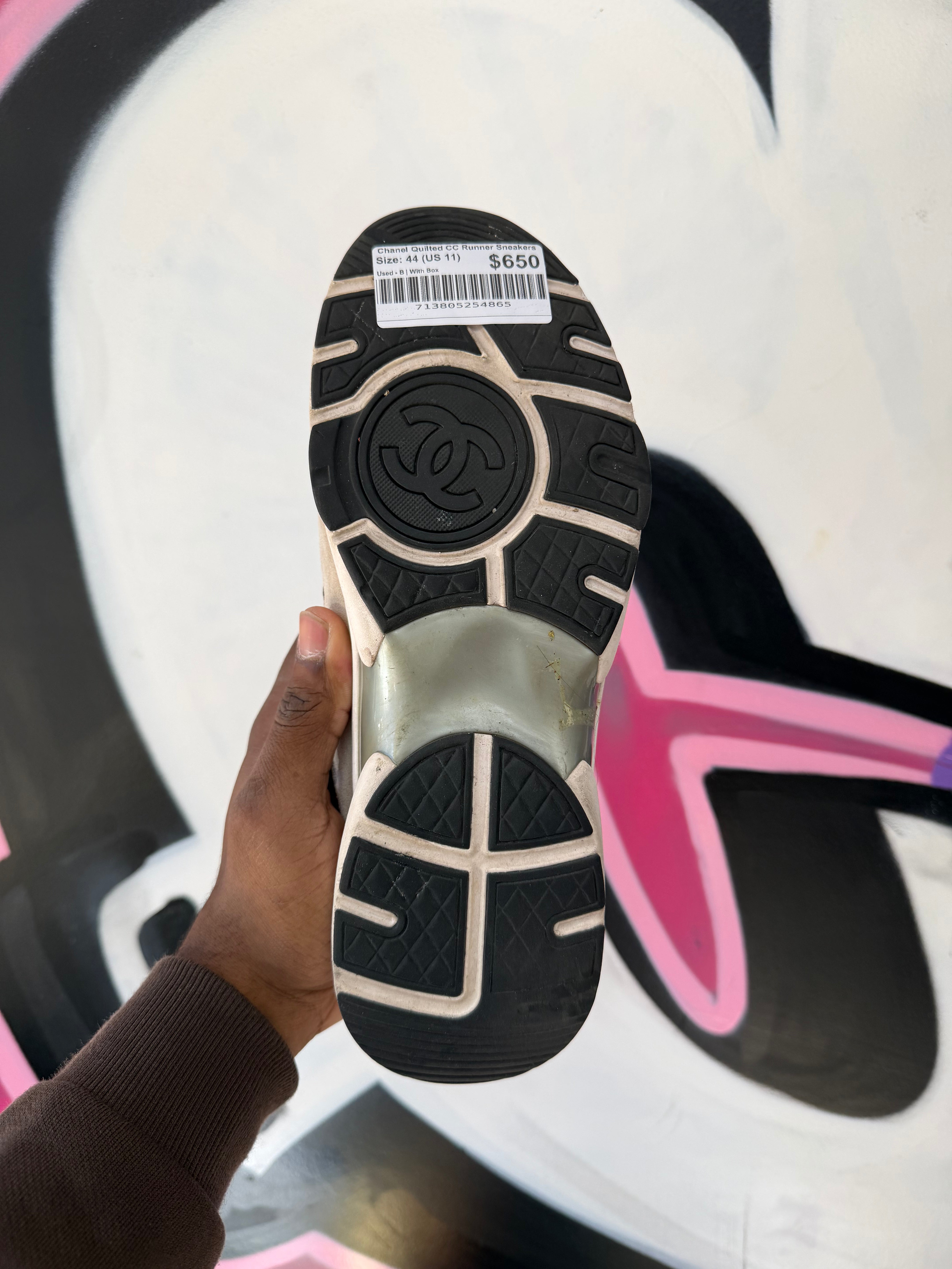 Chanel Quilted CC Runner Sneakers