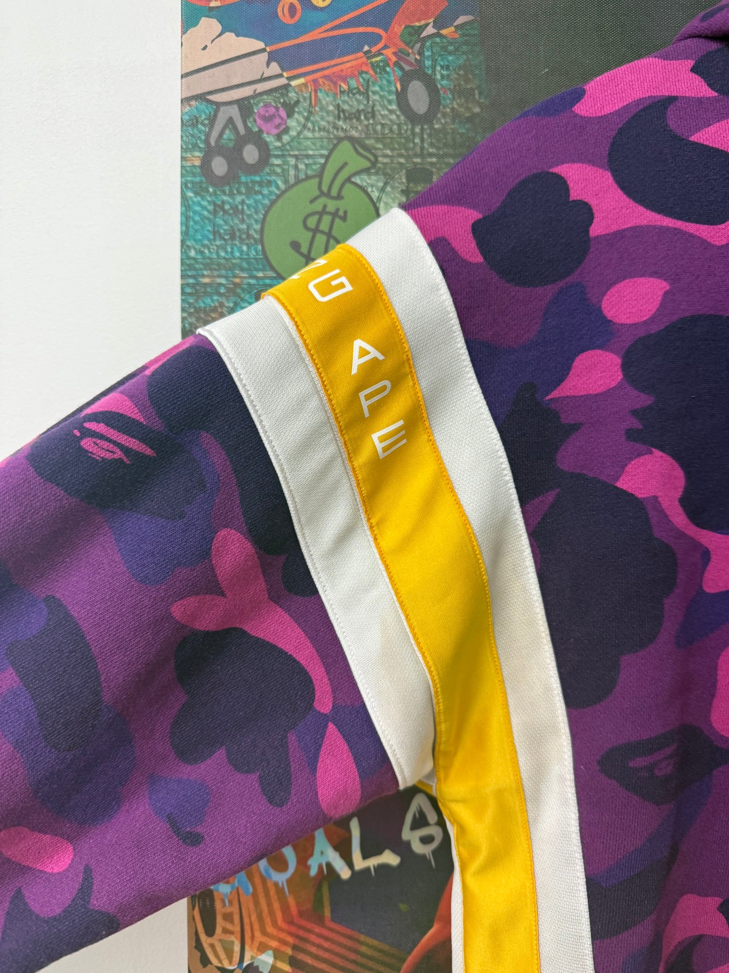 Bape Purple Camo Hoodie Used