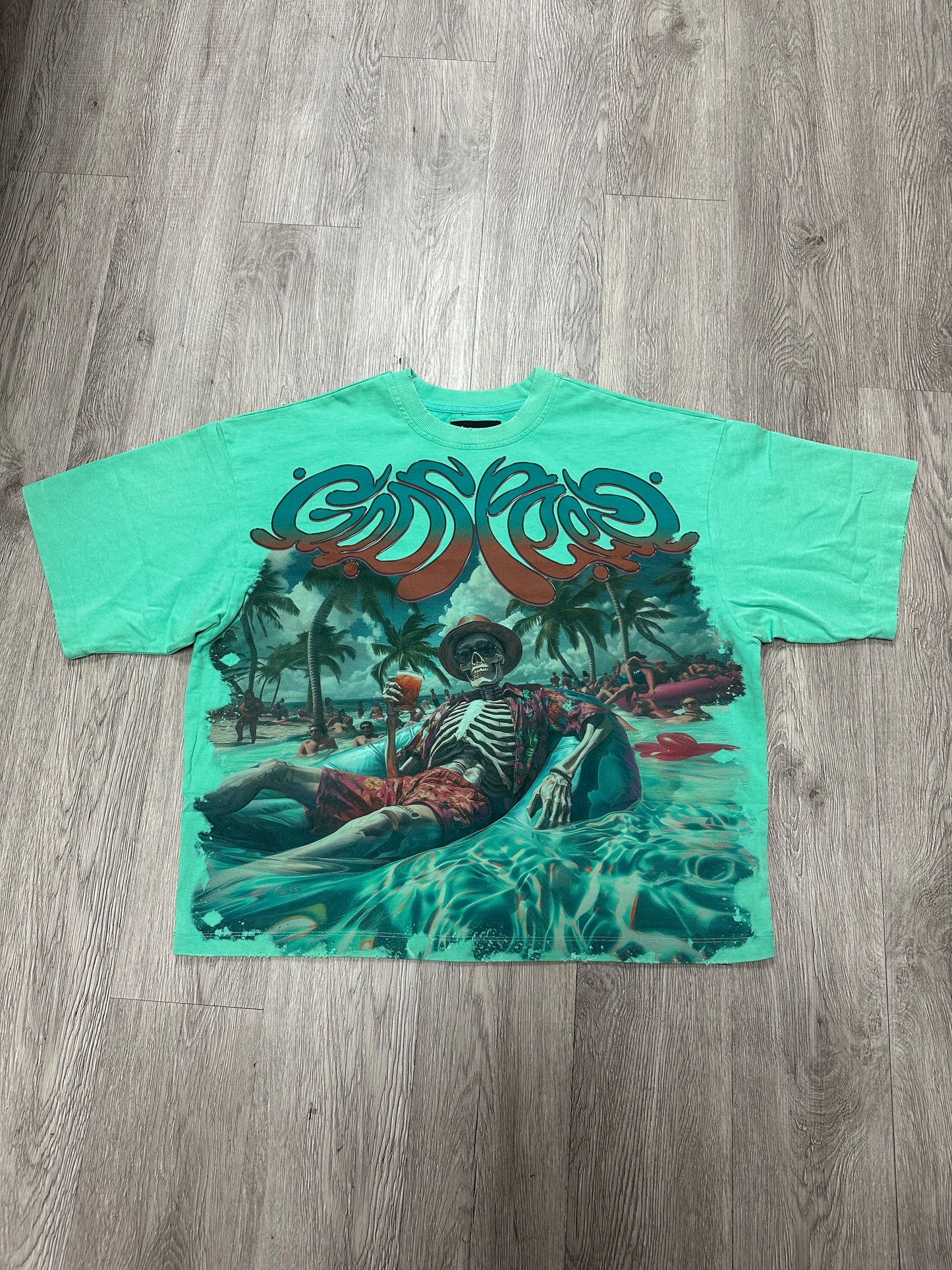 Godspeed Pool Party Teal Tee