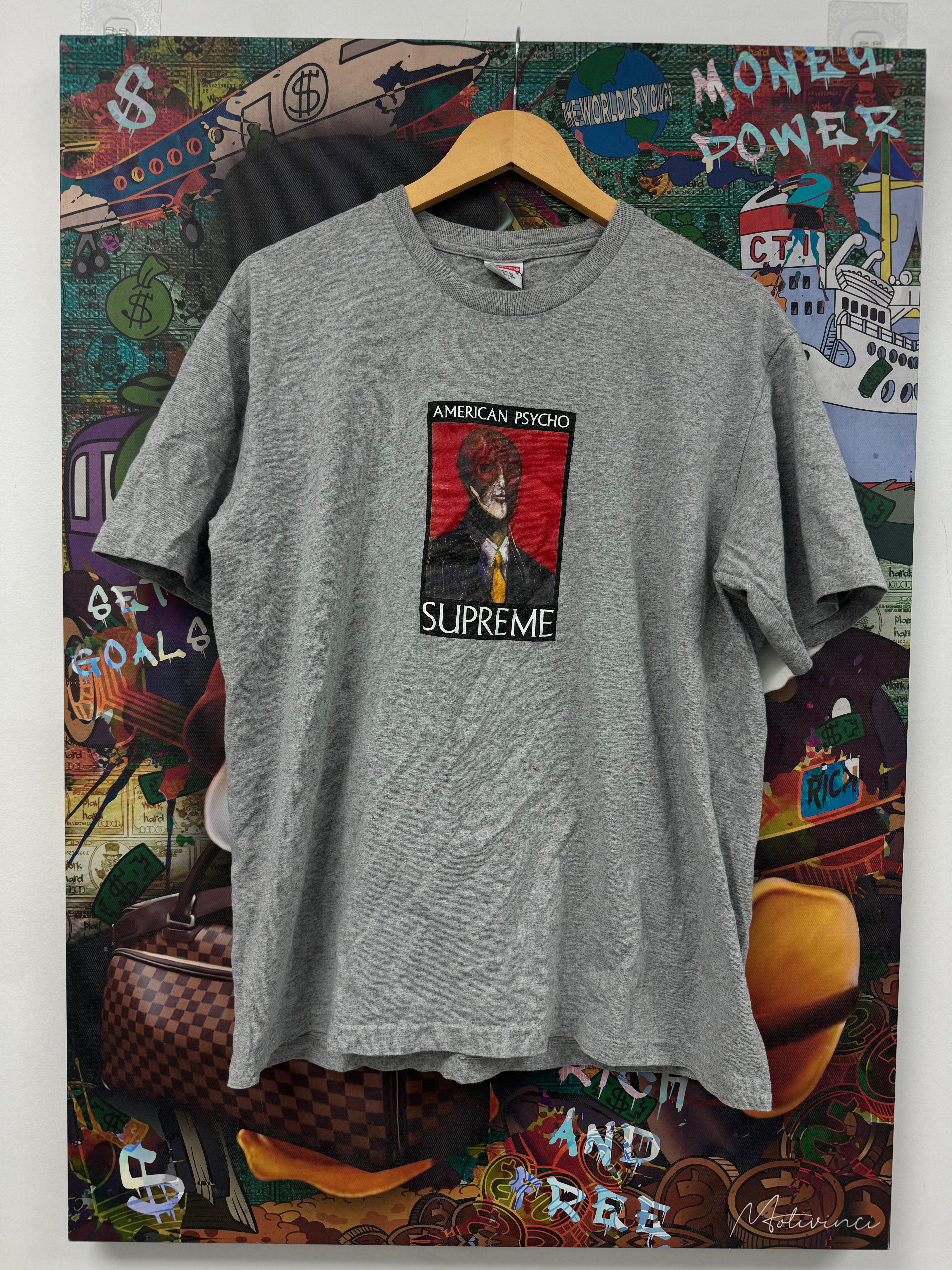 Supreme American Psycho Tee Grey Used Medium