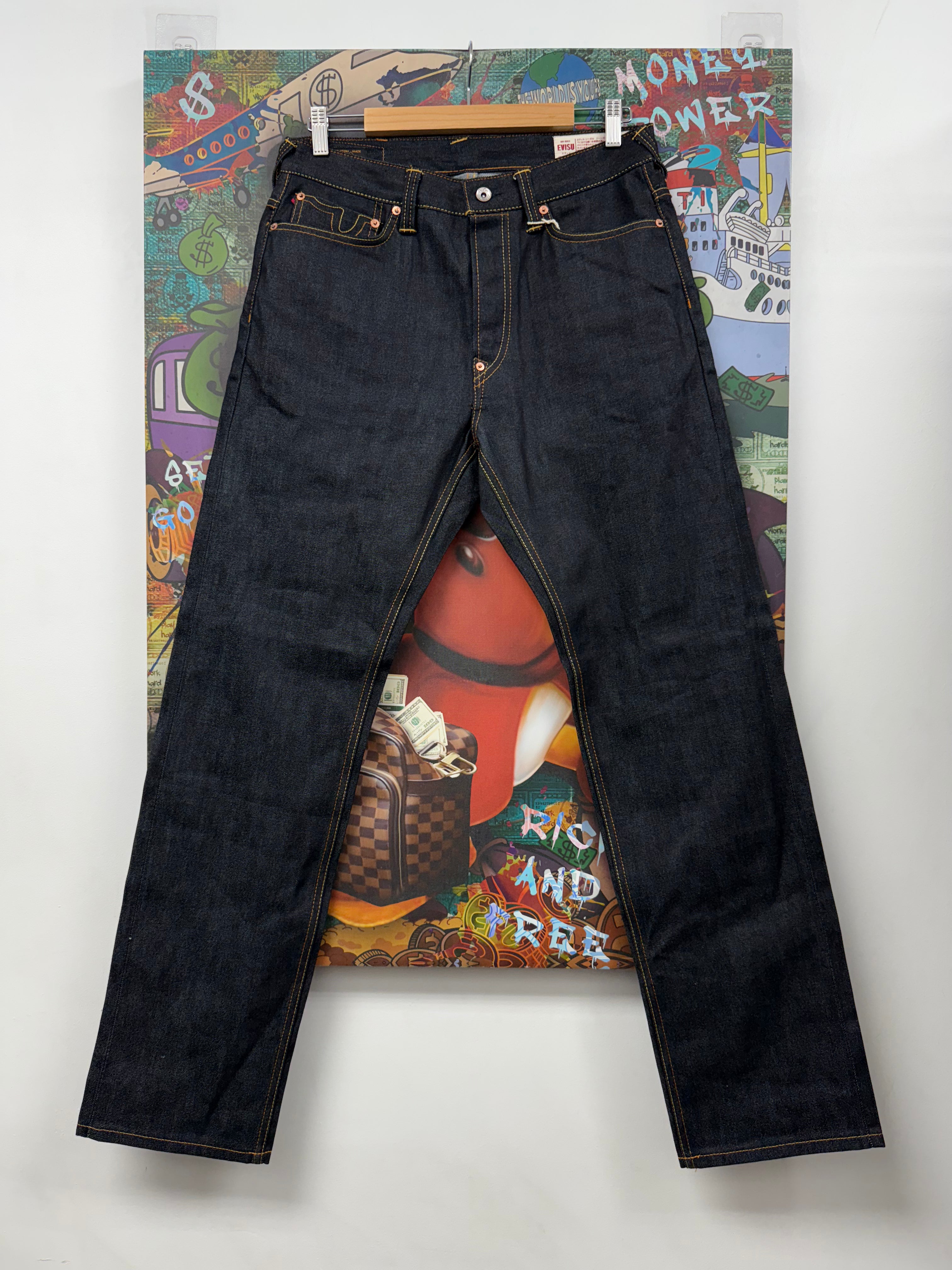 Evisu Baby Blue Seagull Jeans
