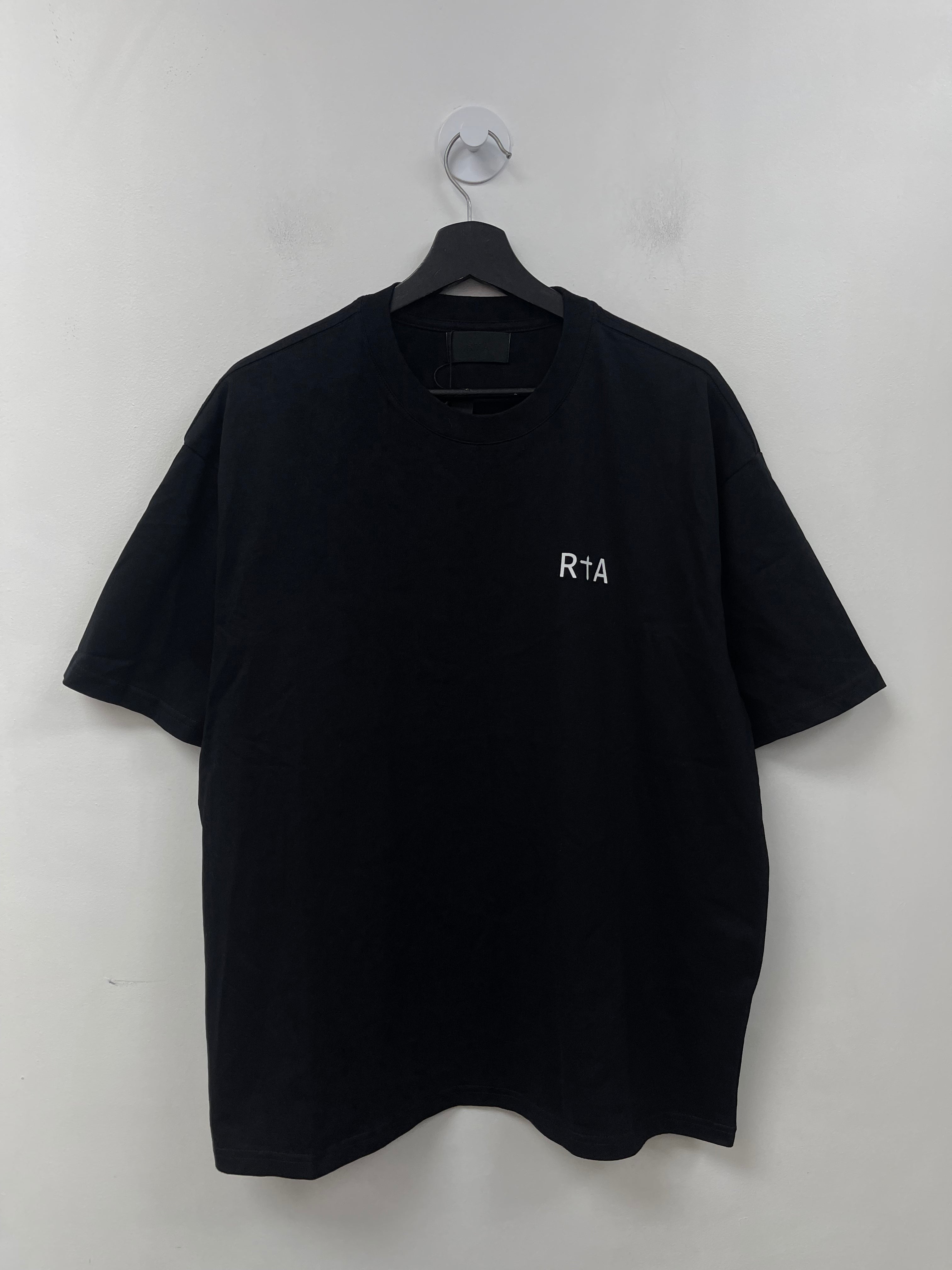 RTA Black White Classic Logo Tee
