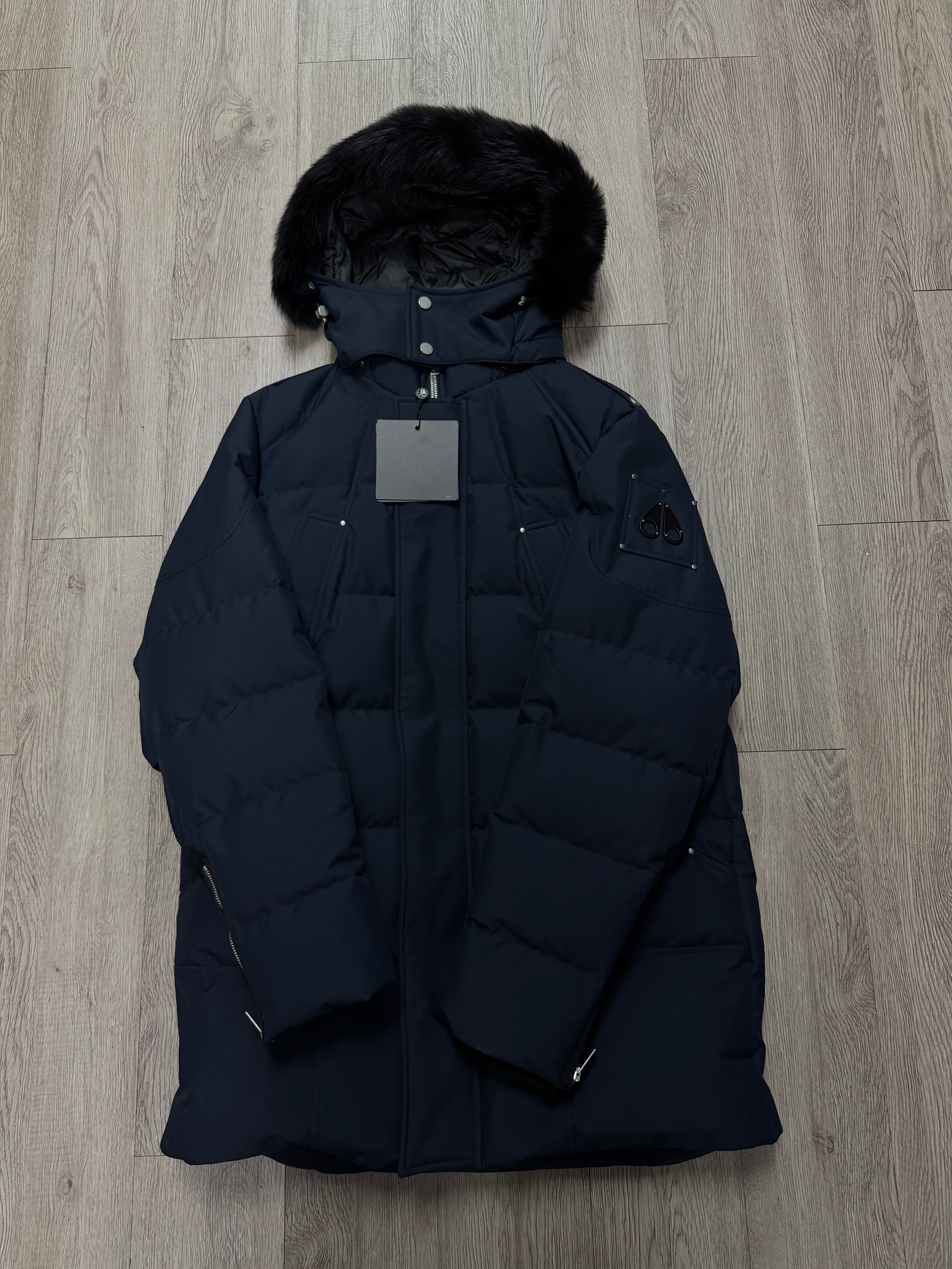 Moose Knuckles Navy Cloud Neoshear Parka Jacket
