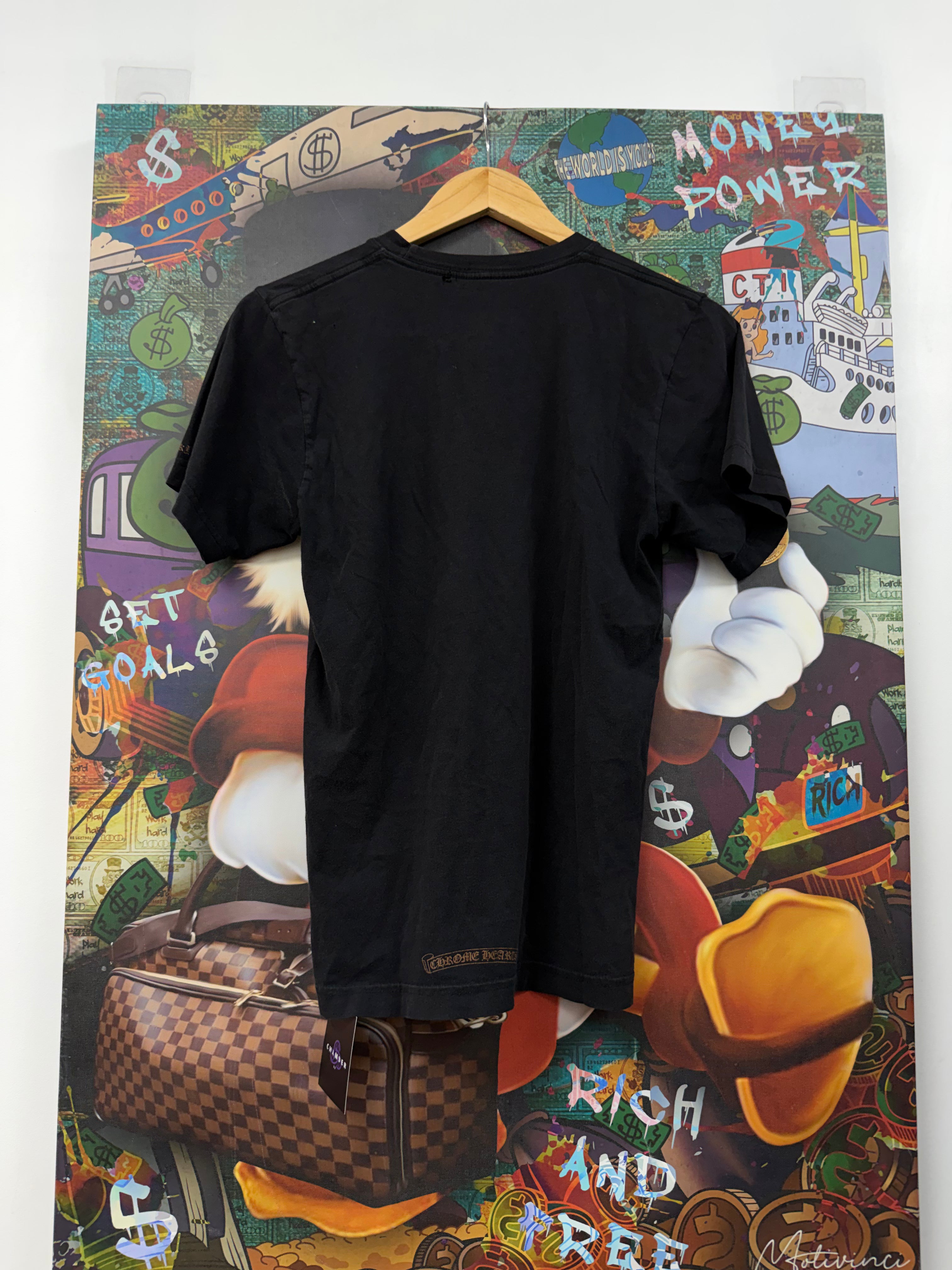Chrome Hearts Black Brown Neck Logo Tee