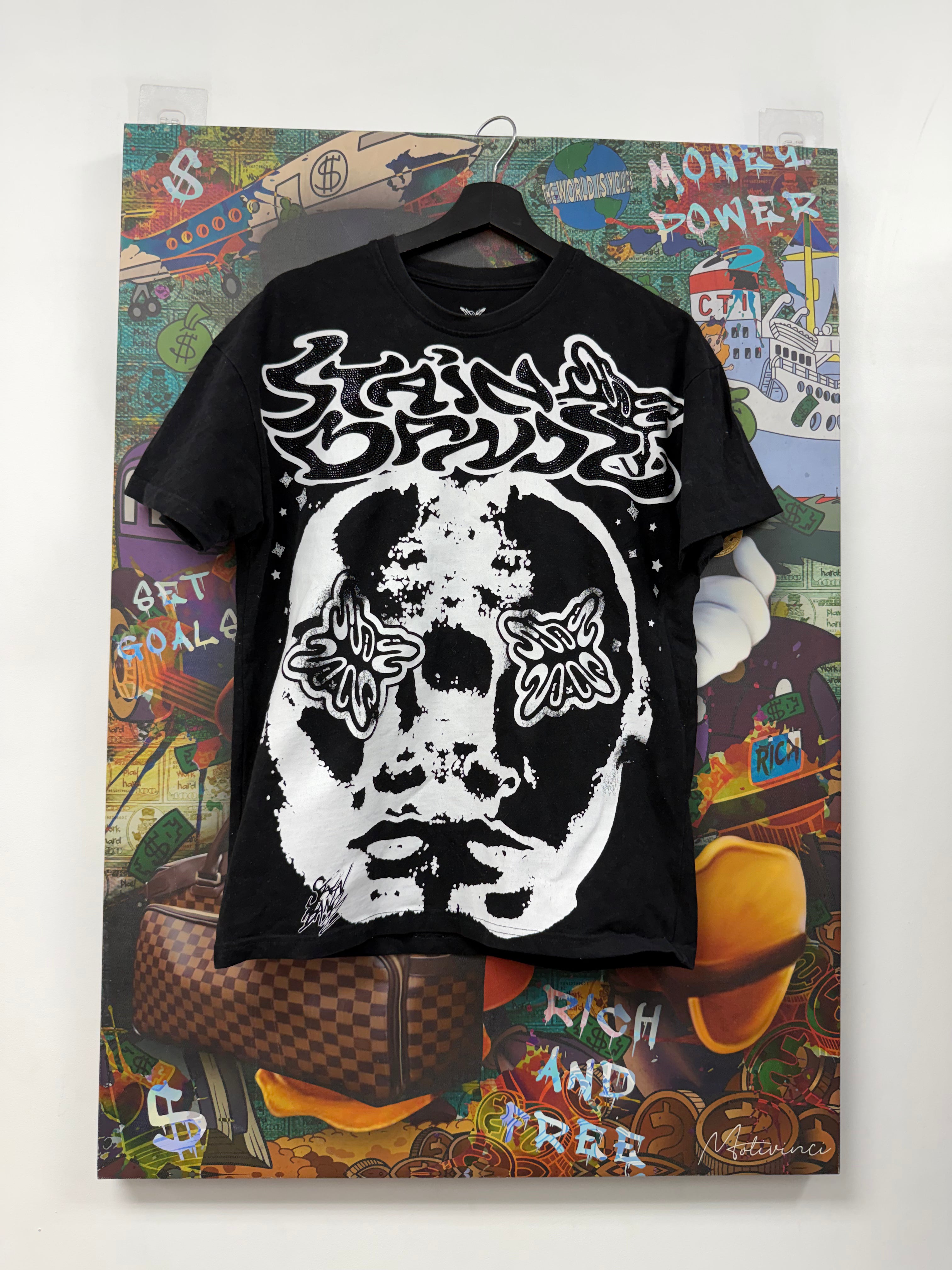 SB Studios Black Rhinestone Tee