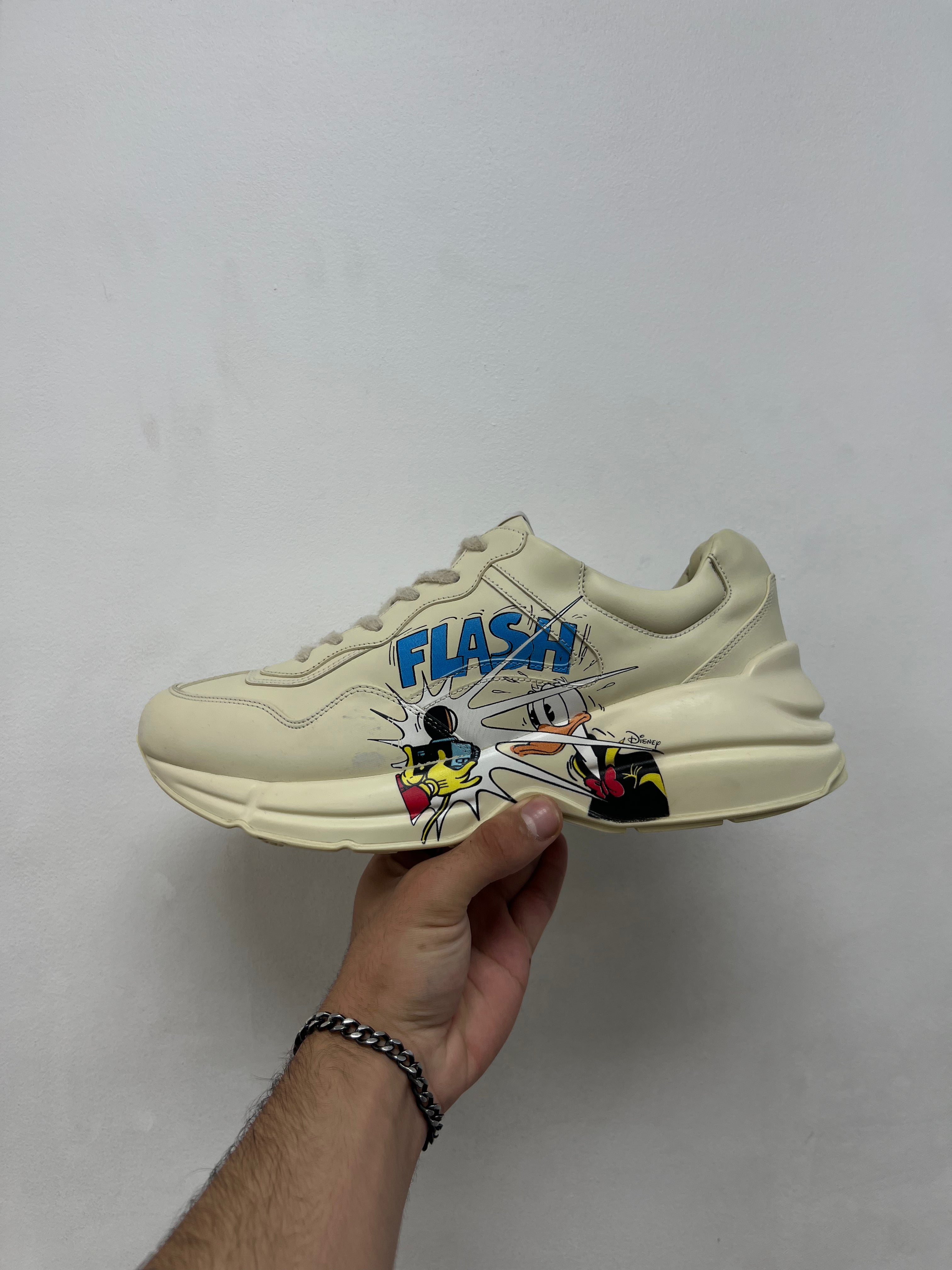 Gucci X Disney Cream Rhyton Sneakers