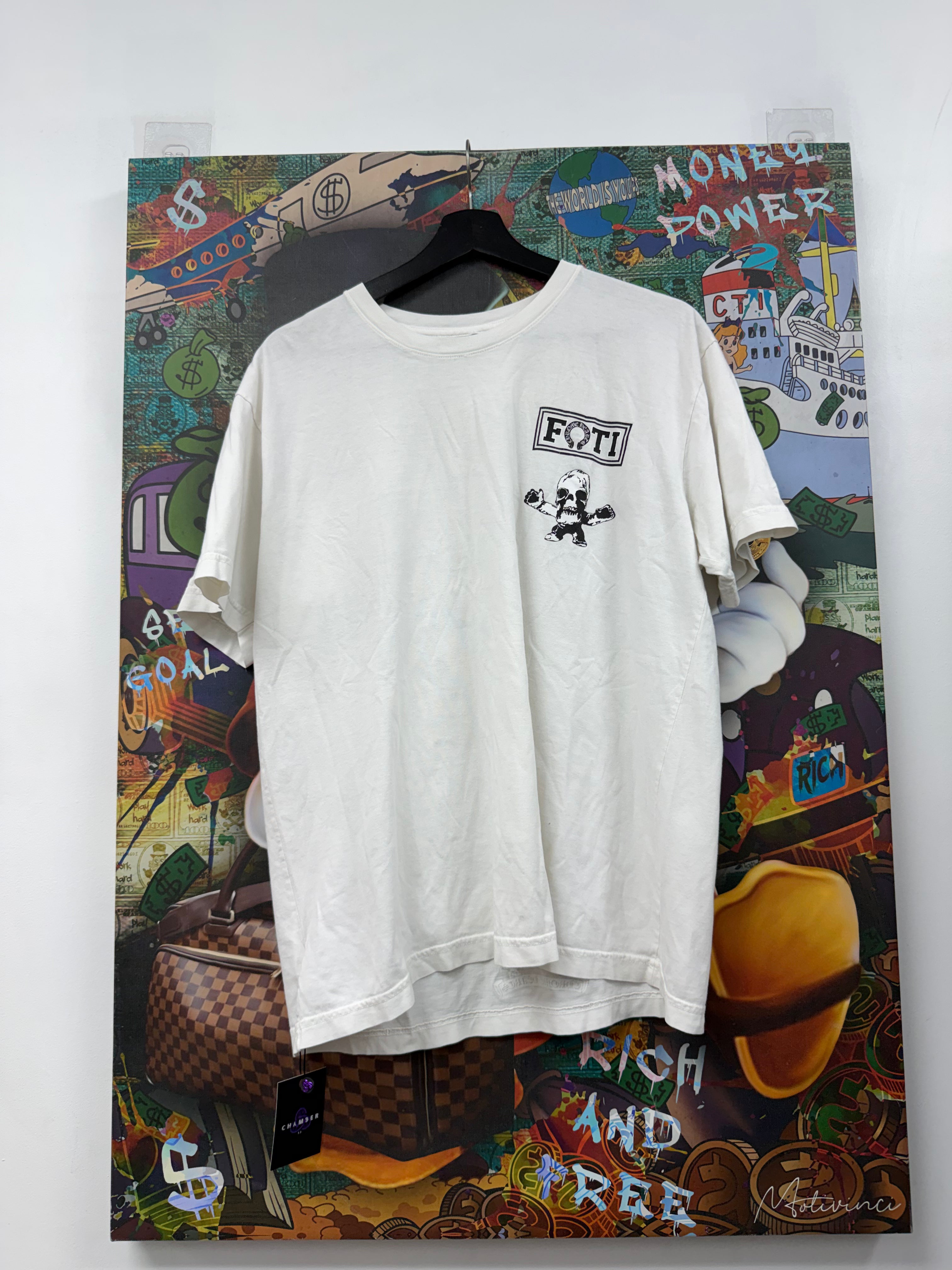 Chrome Hearts White FOTI Tic Tac Toe Tee