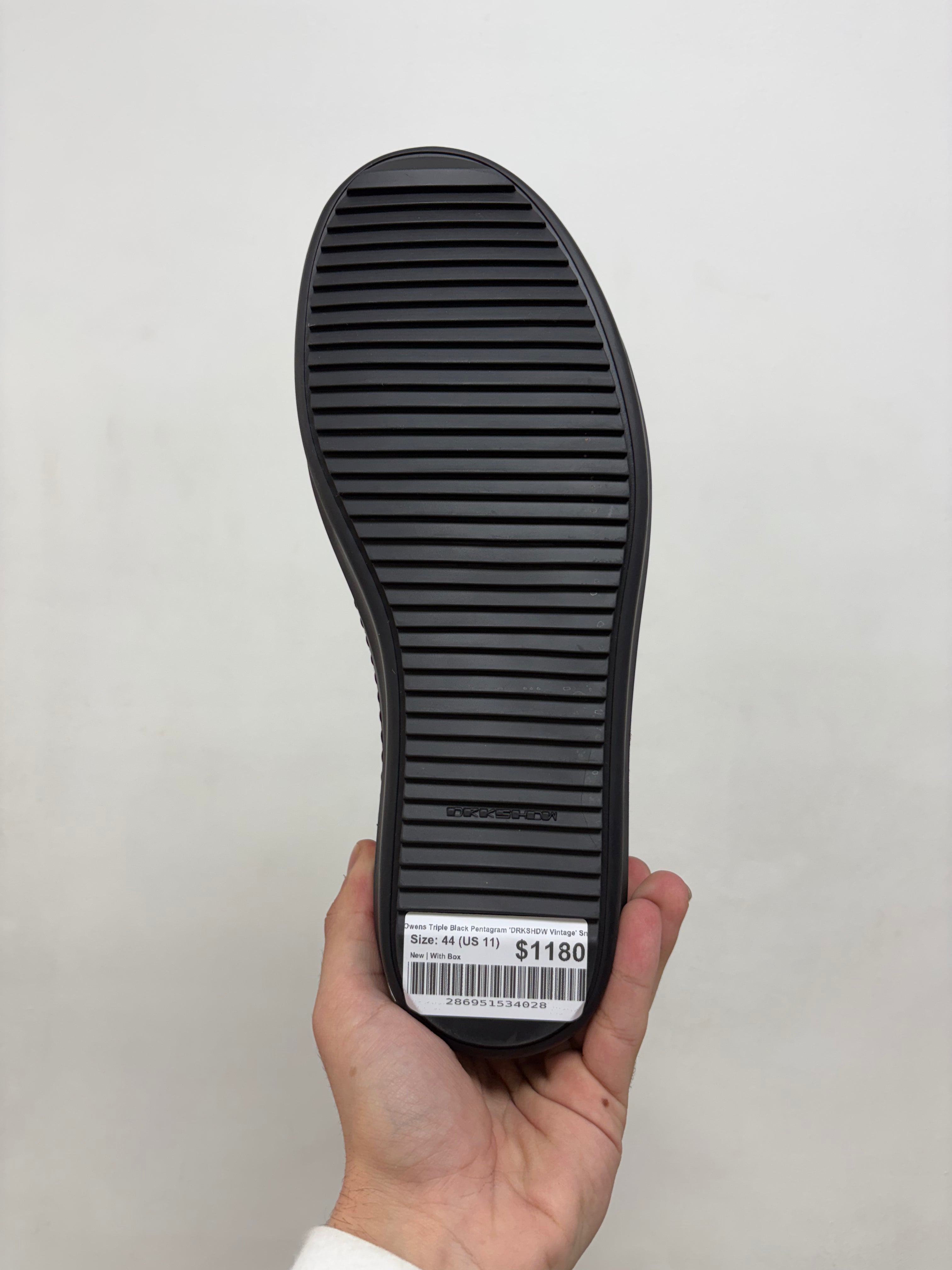 Rick Owens Triple Black Pentagram 'DRKSHDW Vintage' Sneakers