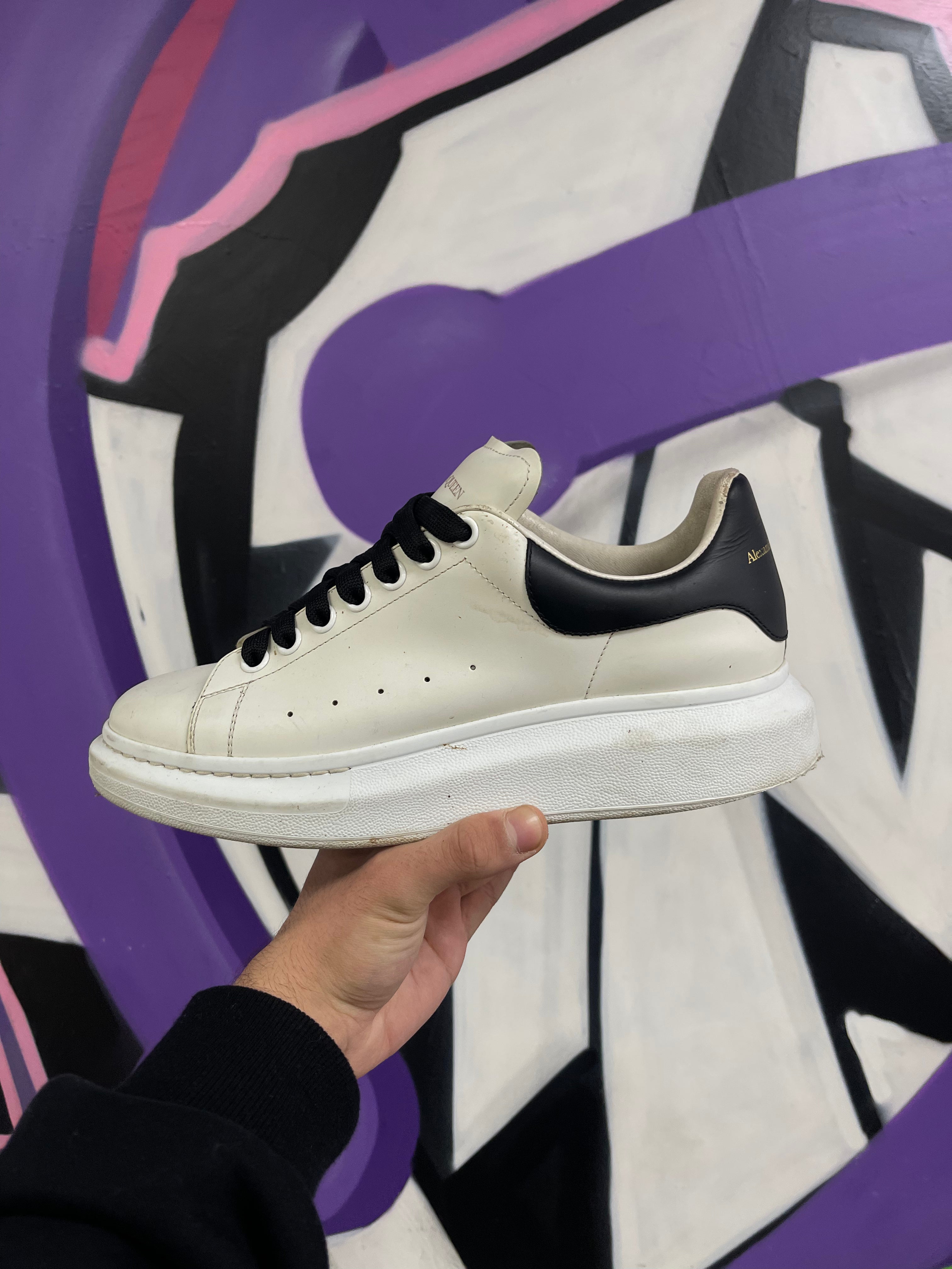 Alexander Mcqueen White Black Oversized Sneakers