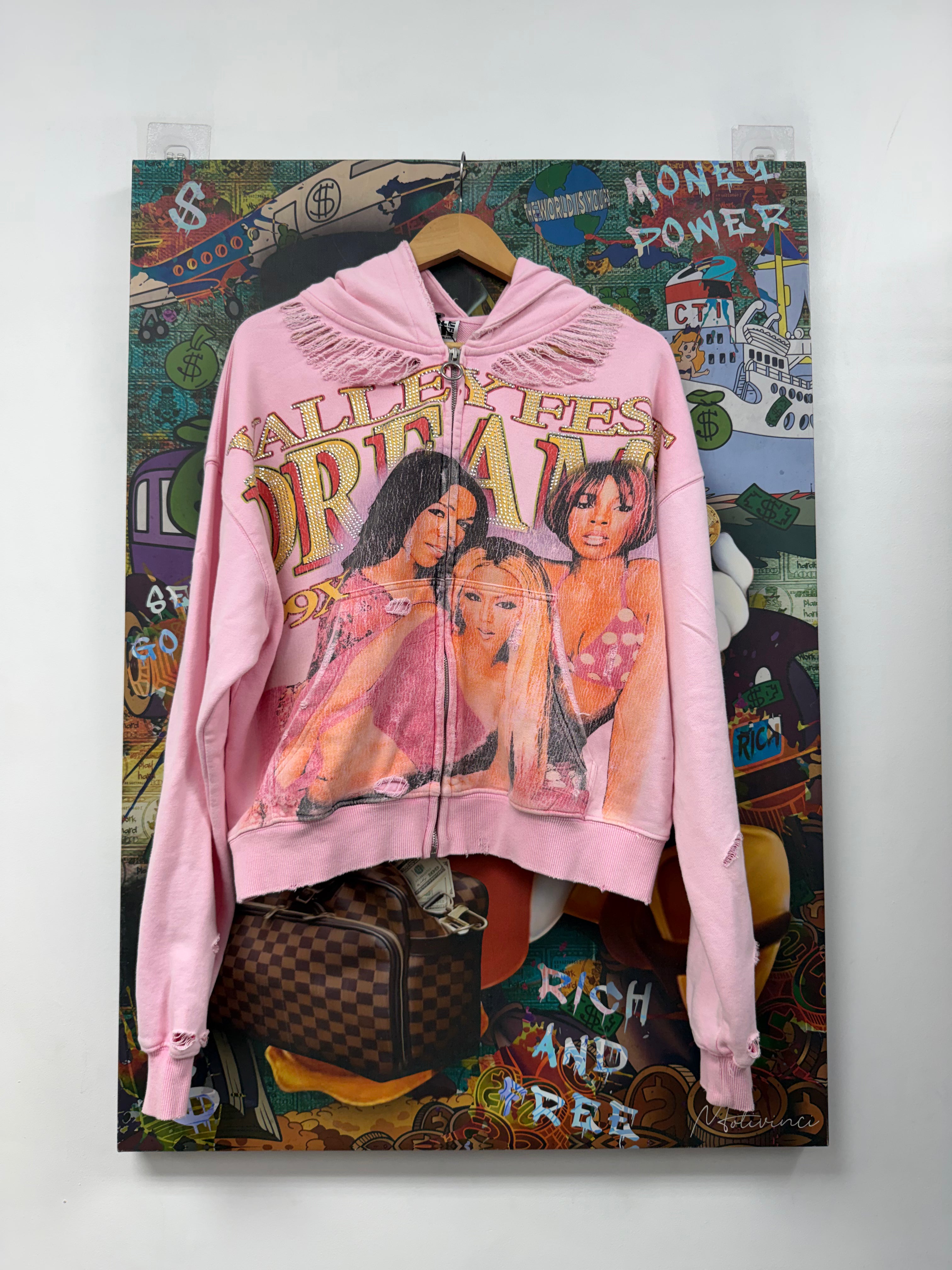 Vale Pink Dreams Zip Up Hoodie