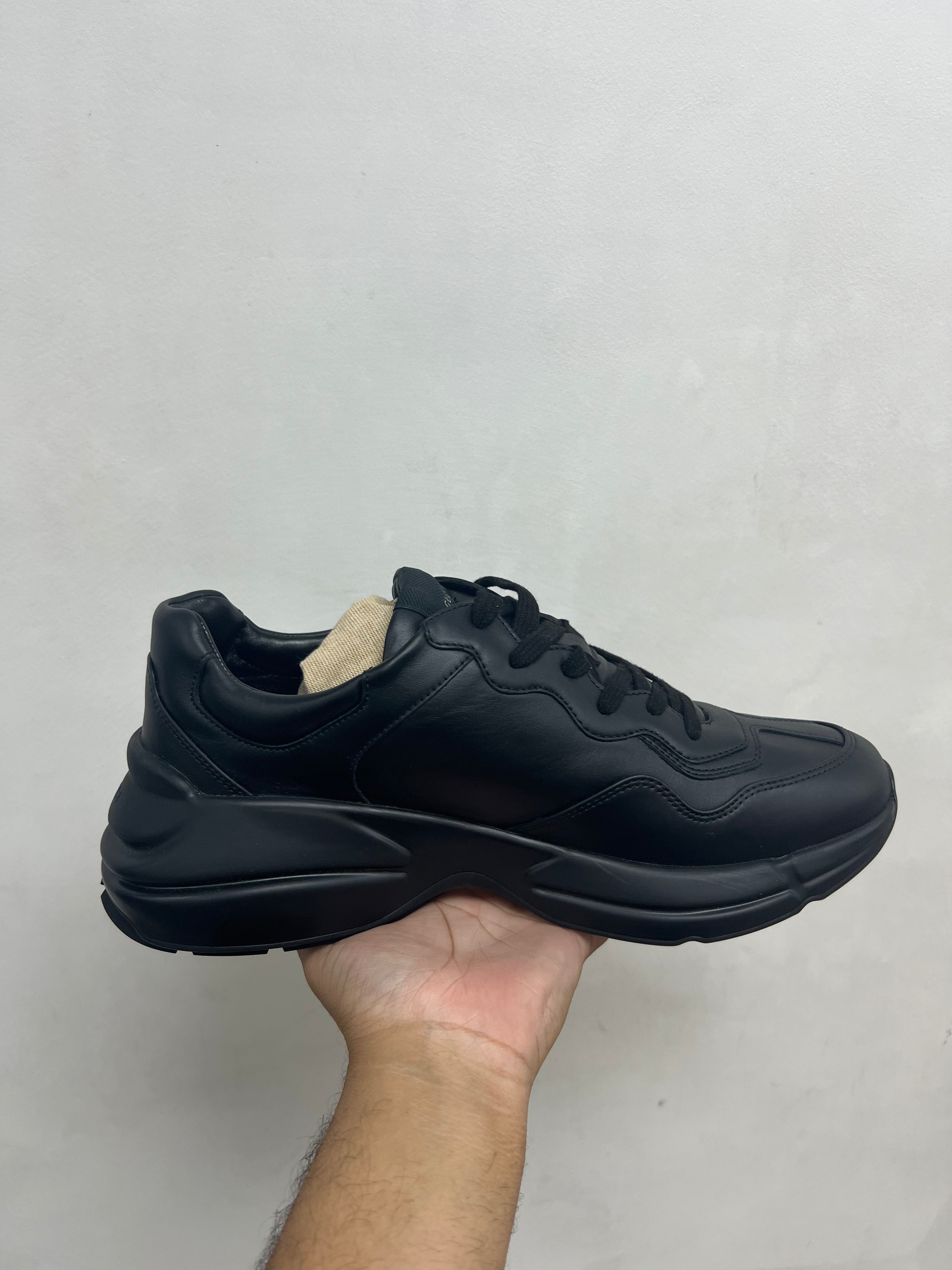 Gucci Black Ivorie Rhyton Sneakers