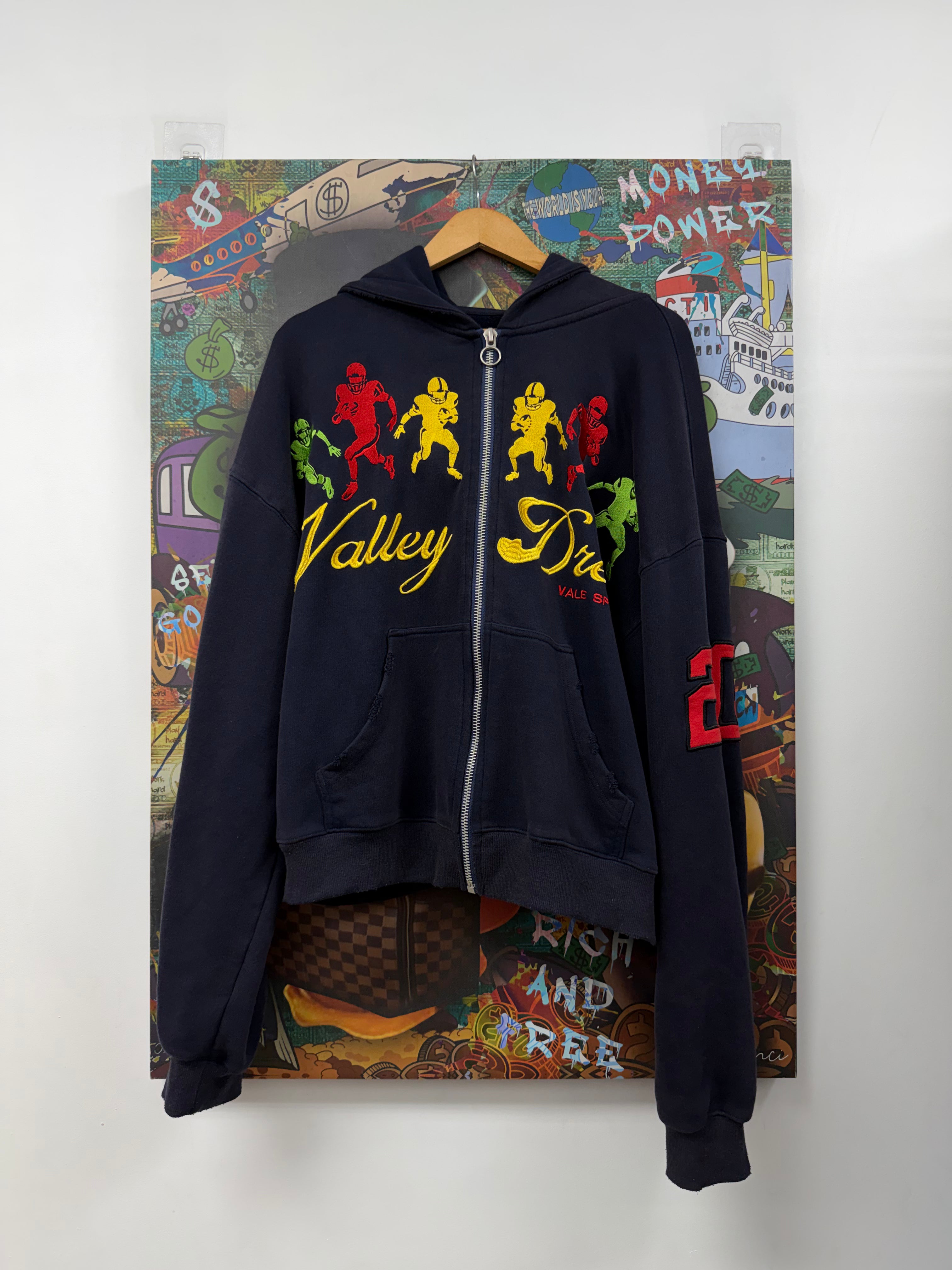 Vale Navy Multi Valley Dreams Zip Up