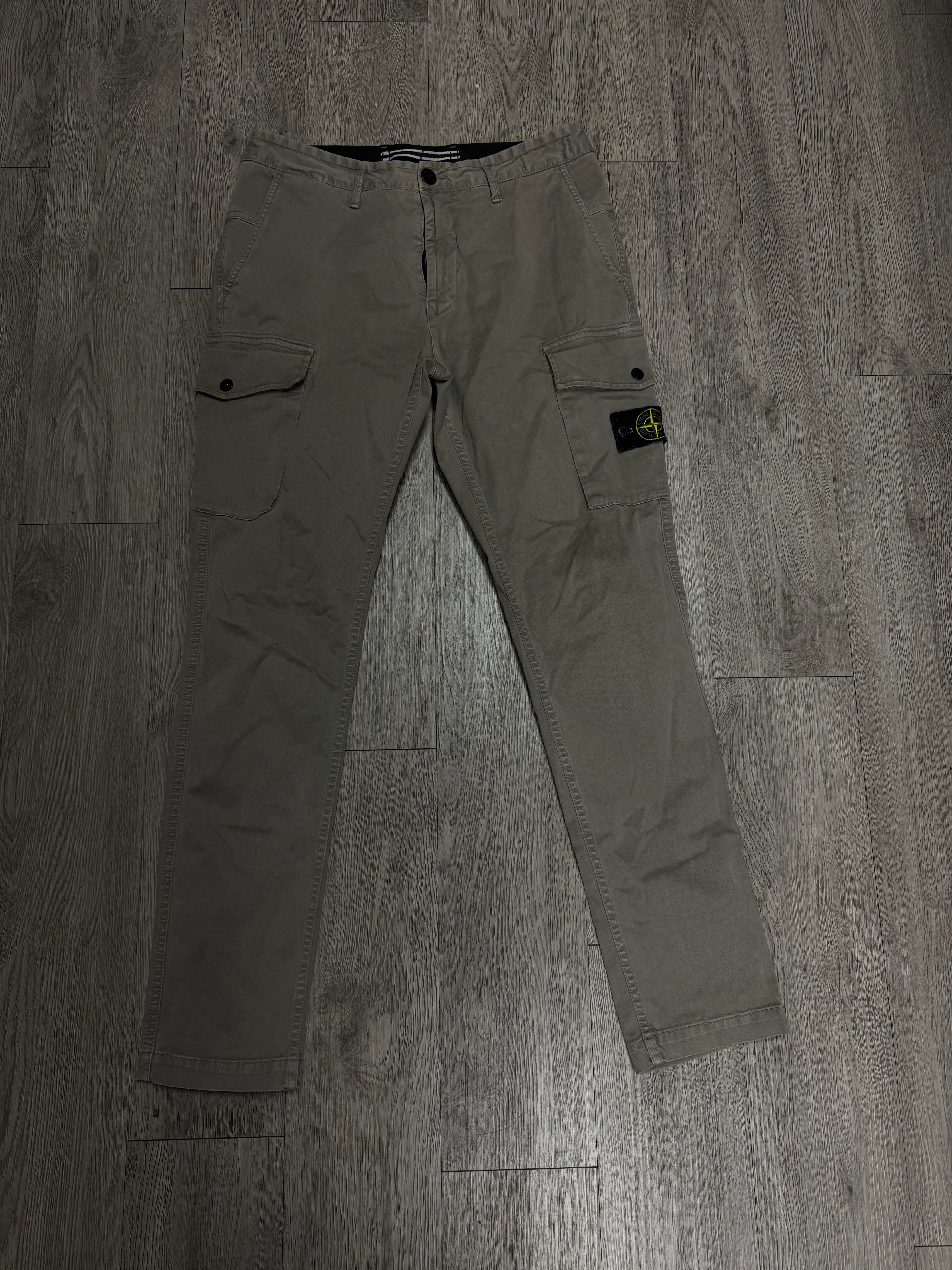 Stone Island Tan Patched Cargo Pants