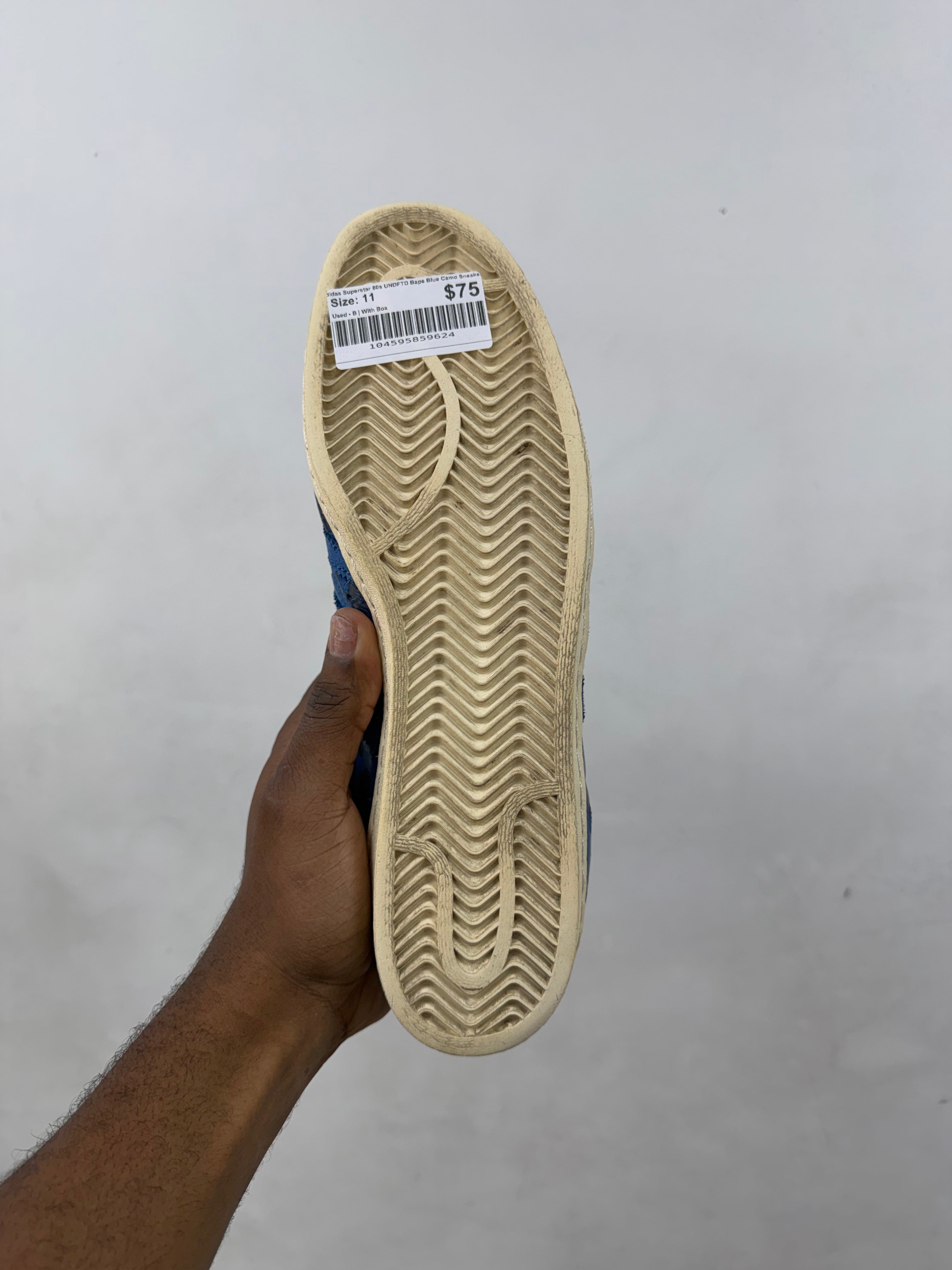 Adidas Superstar 80s UNDFTD Bape Blue Camo Sneakers