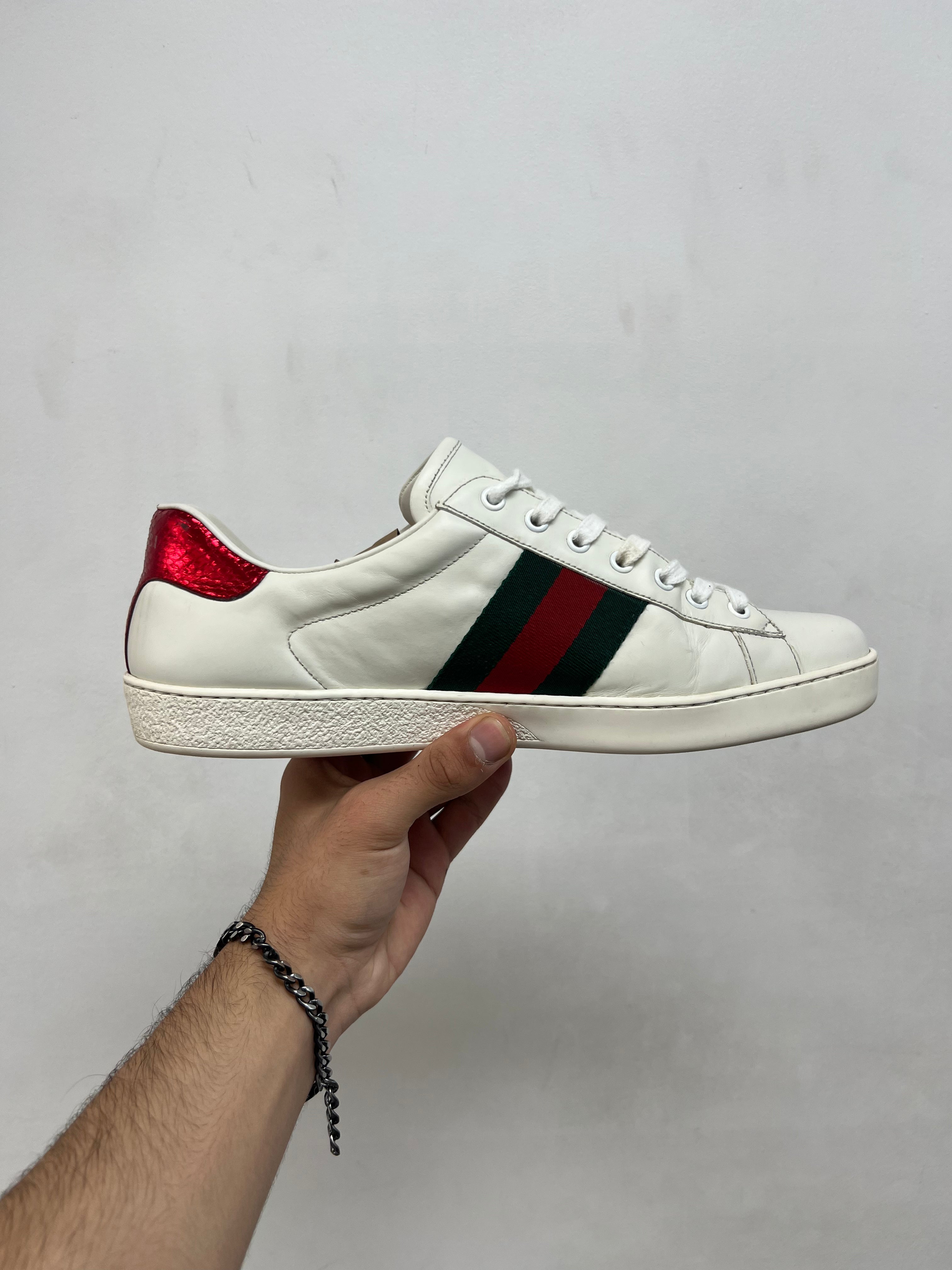 Gucci White Red Green Ace Bee Sneakers