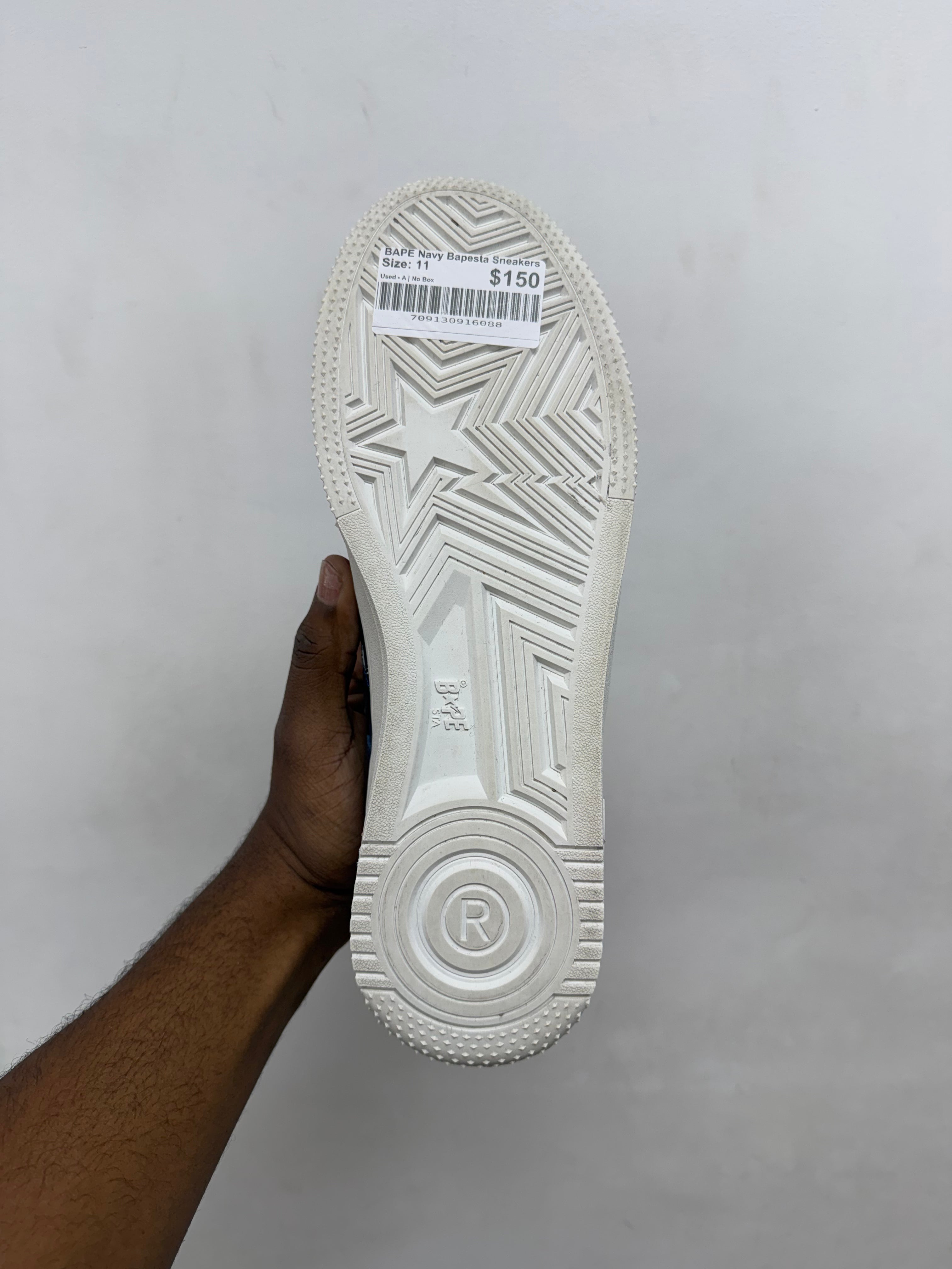 BAPE Navy Bapesta Sneakers