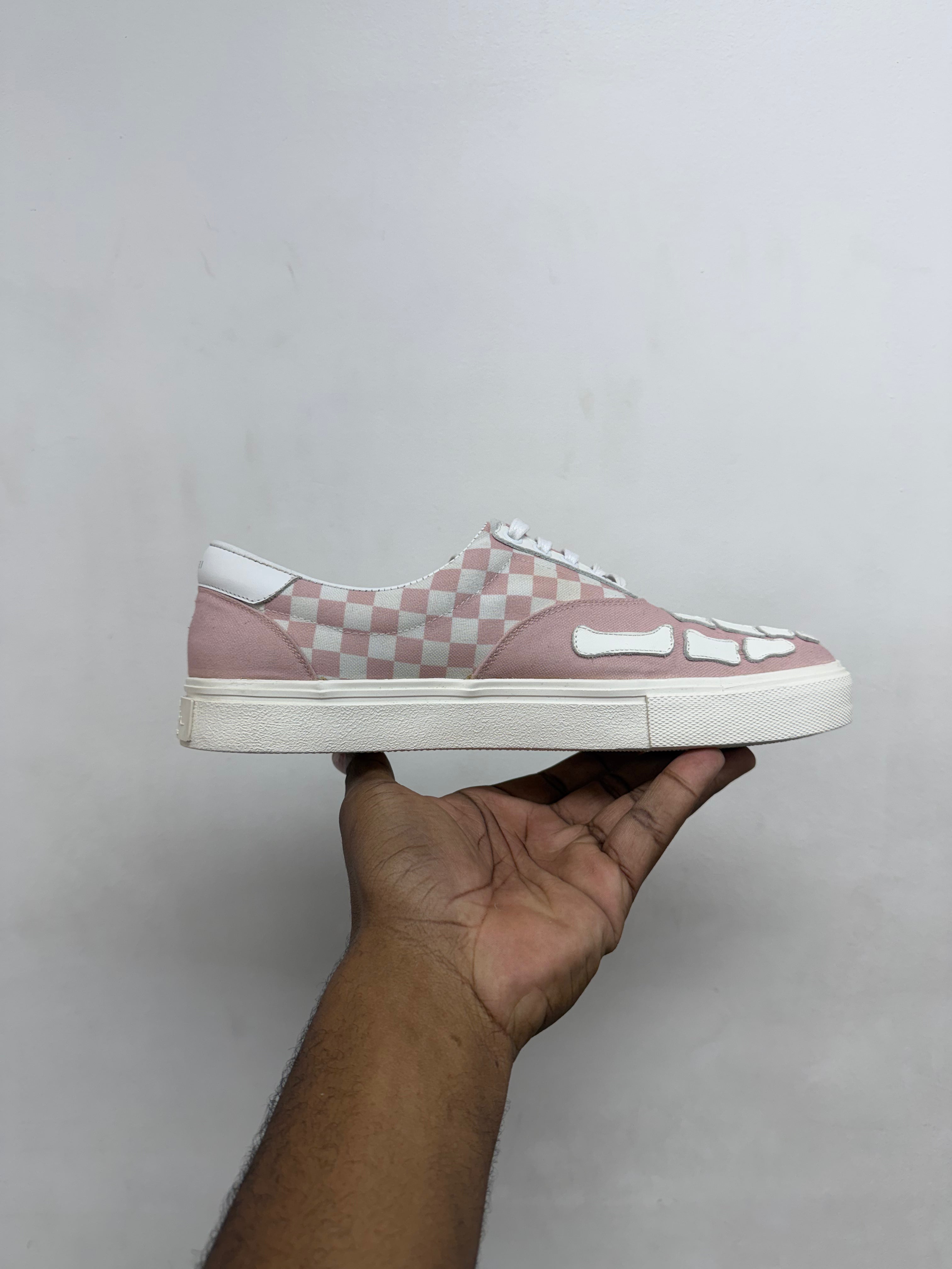 Amiri Pink Checkered Sneakers