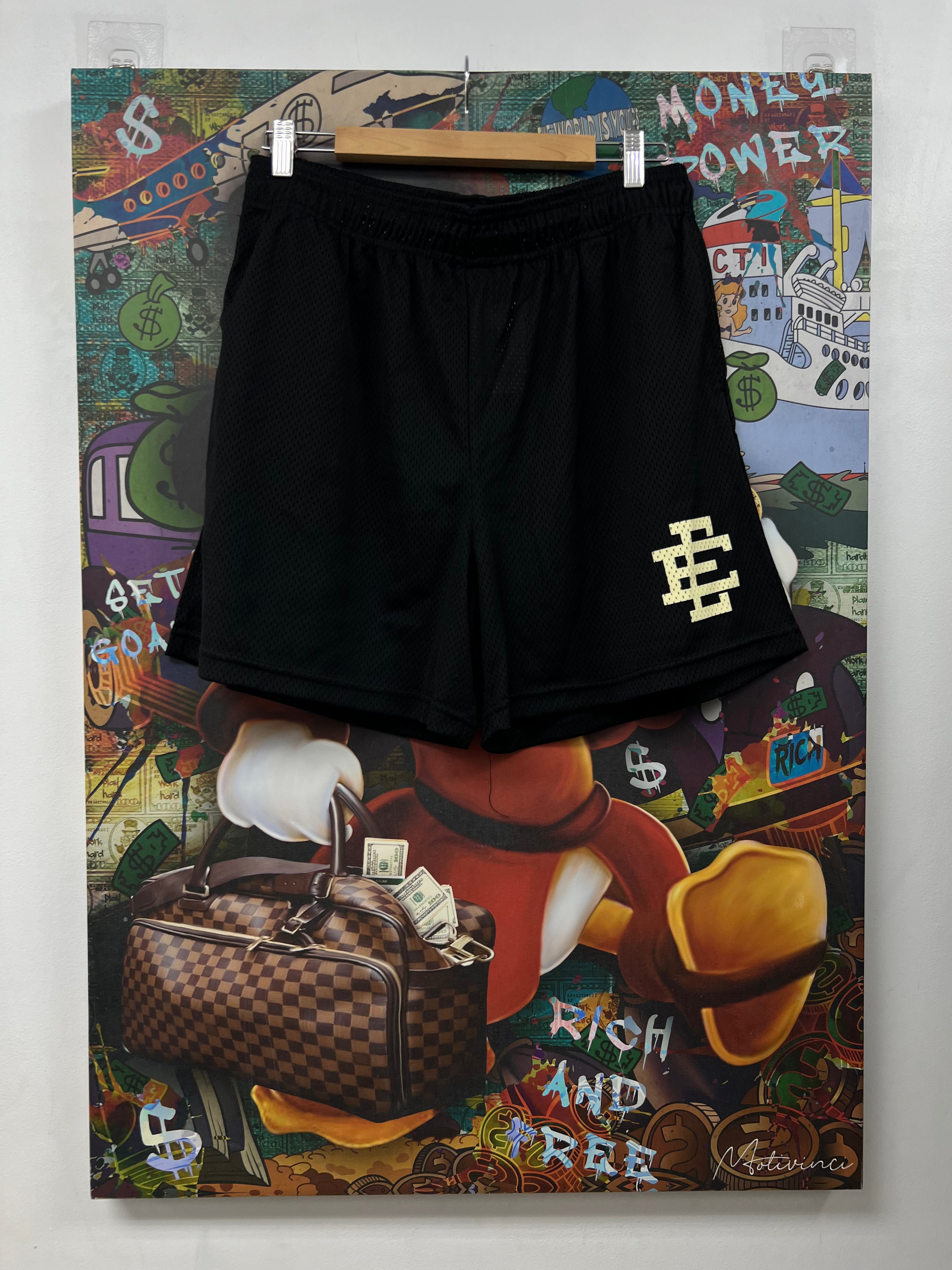 Eric Emanuel Black Cream Shorts