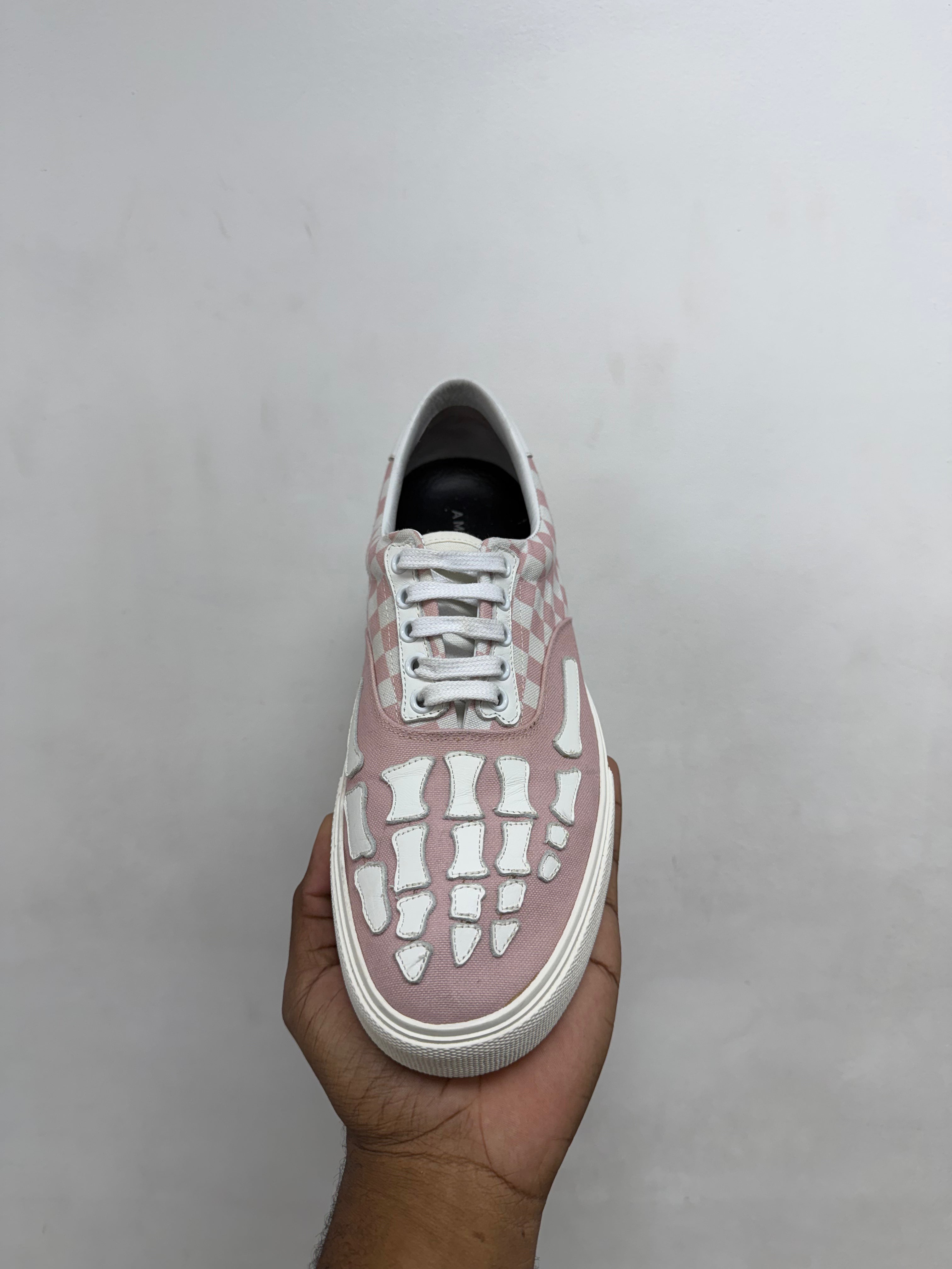 Amiri Pink Checkered Sneakers