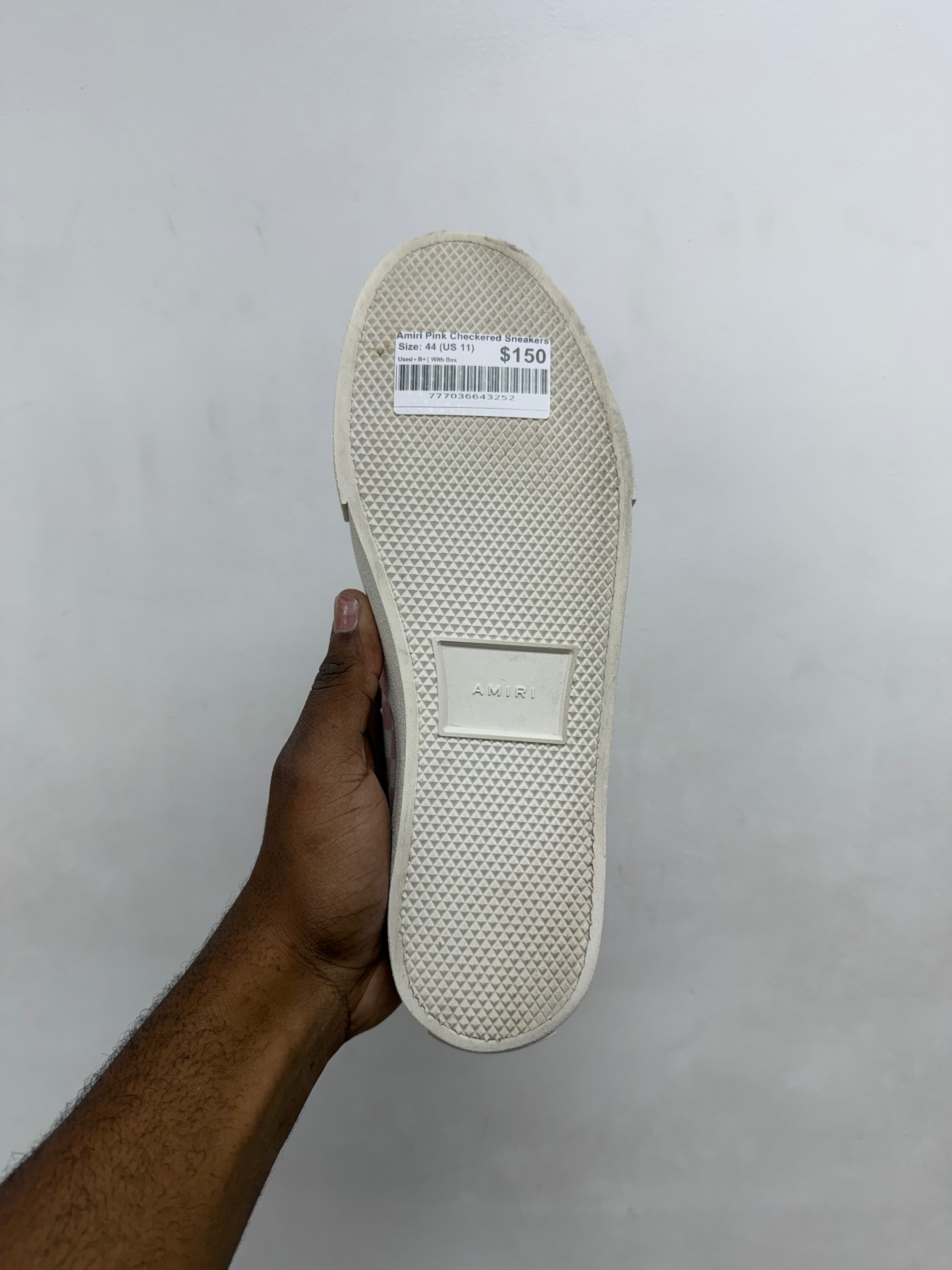 Amiri Pink Checkered Sneakers
