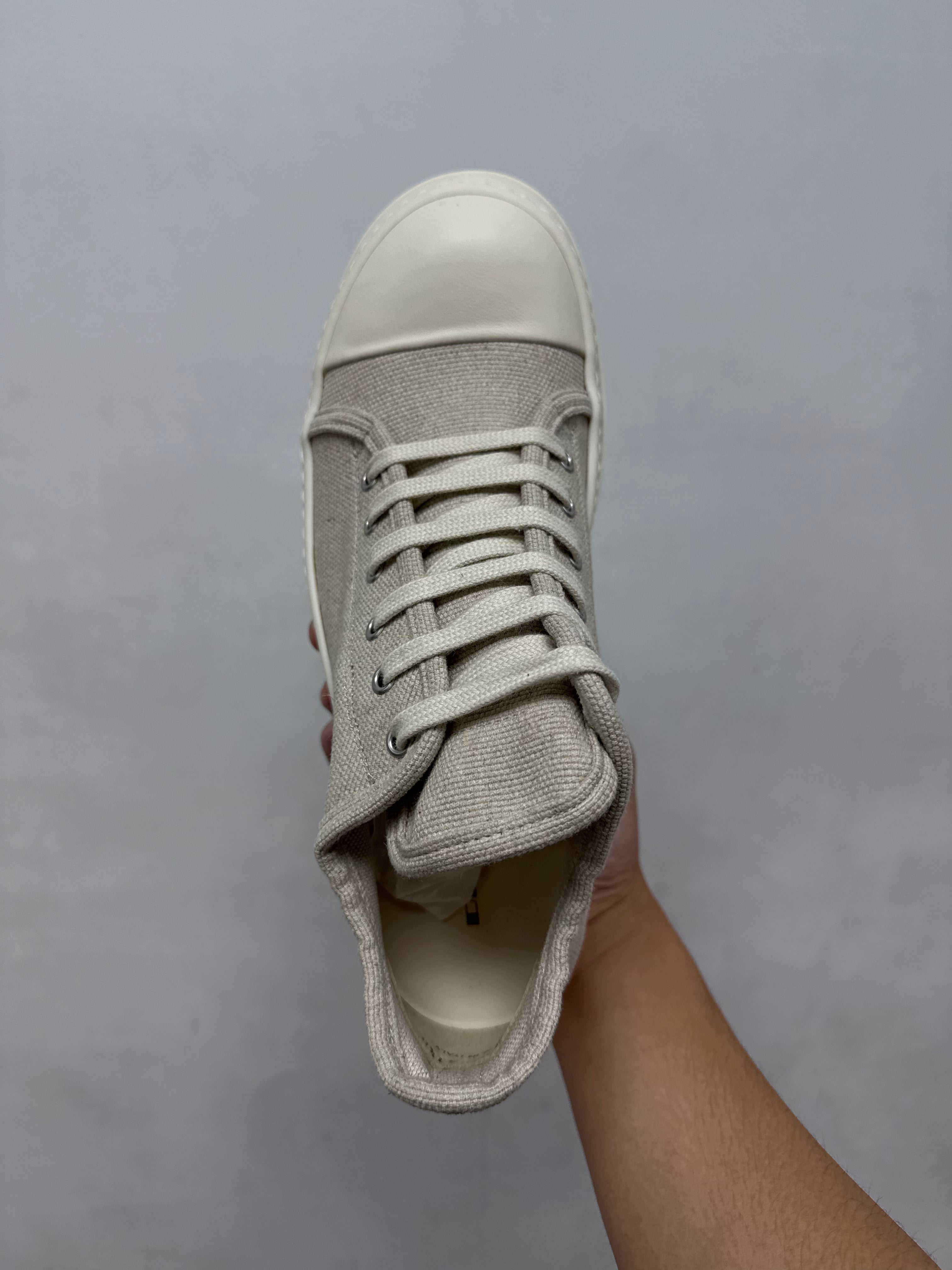 Rick Owens Natural & Milk 'DRKSHDW' Ramone Low Sneakers
