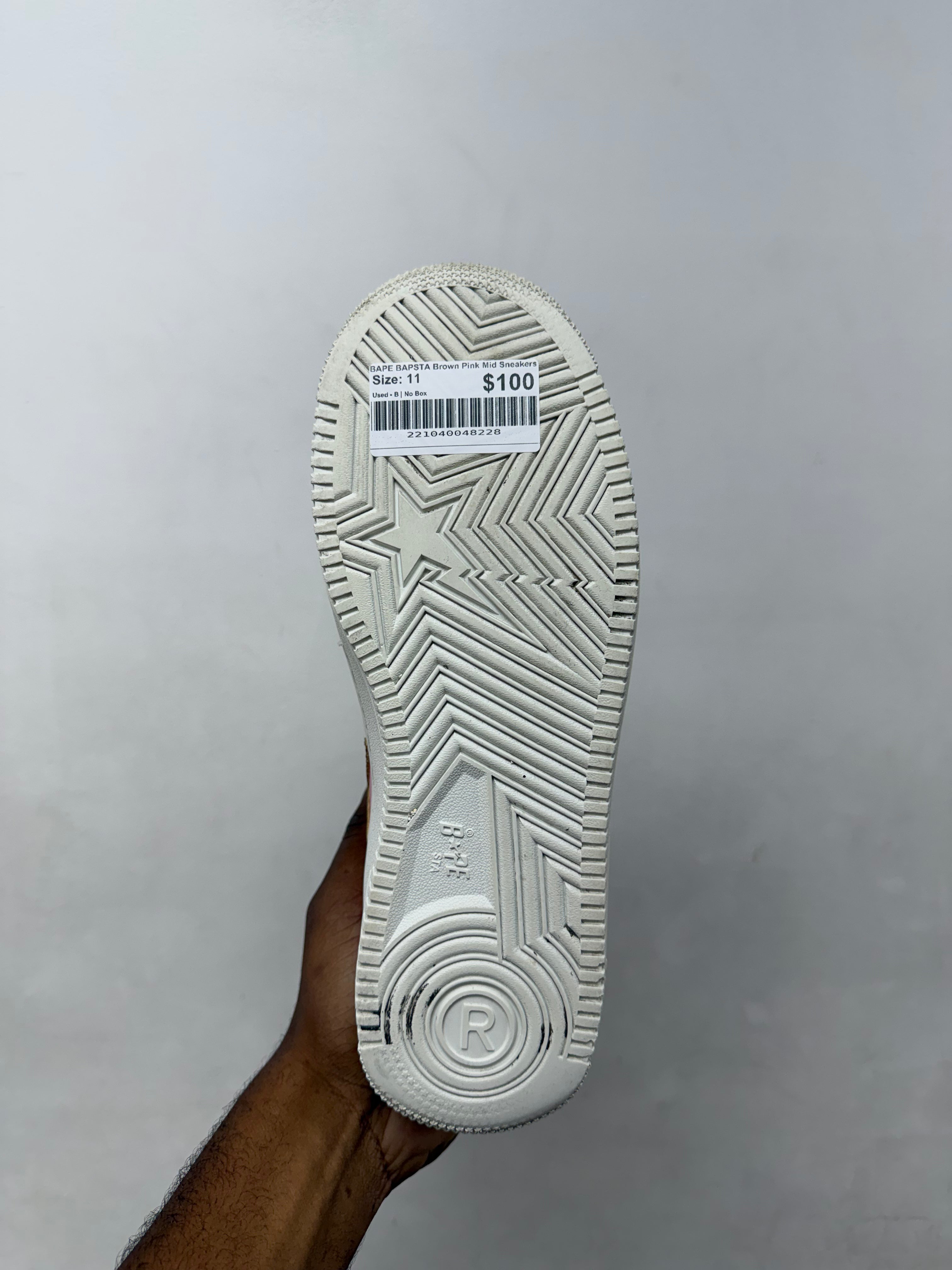 BAPE BAPSTA Brown Pink Mid Sneakers