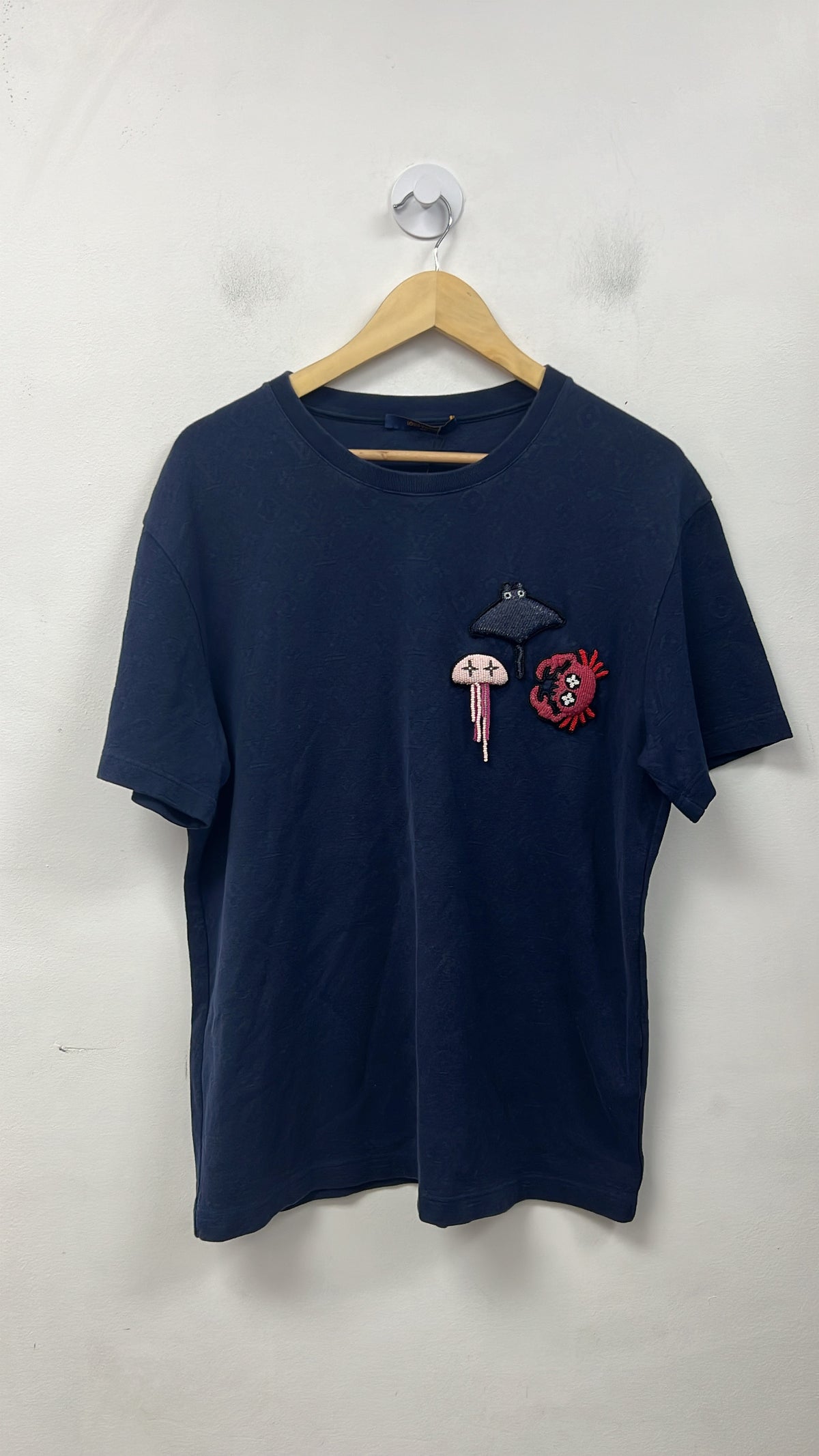 Louis Vuitton Navy Monogram Yayoi Kusama Characters Tee