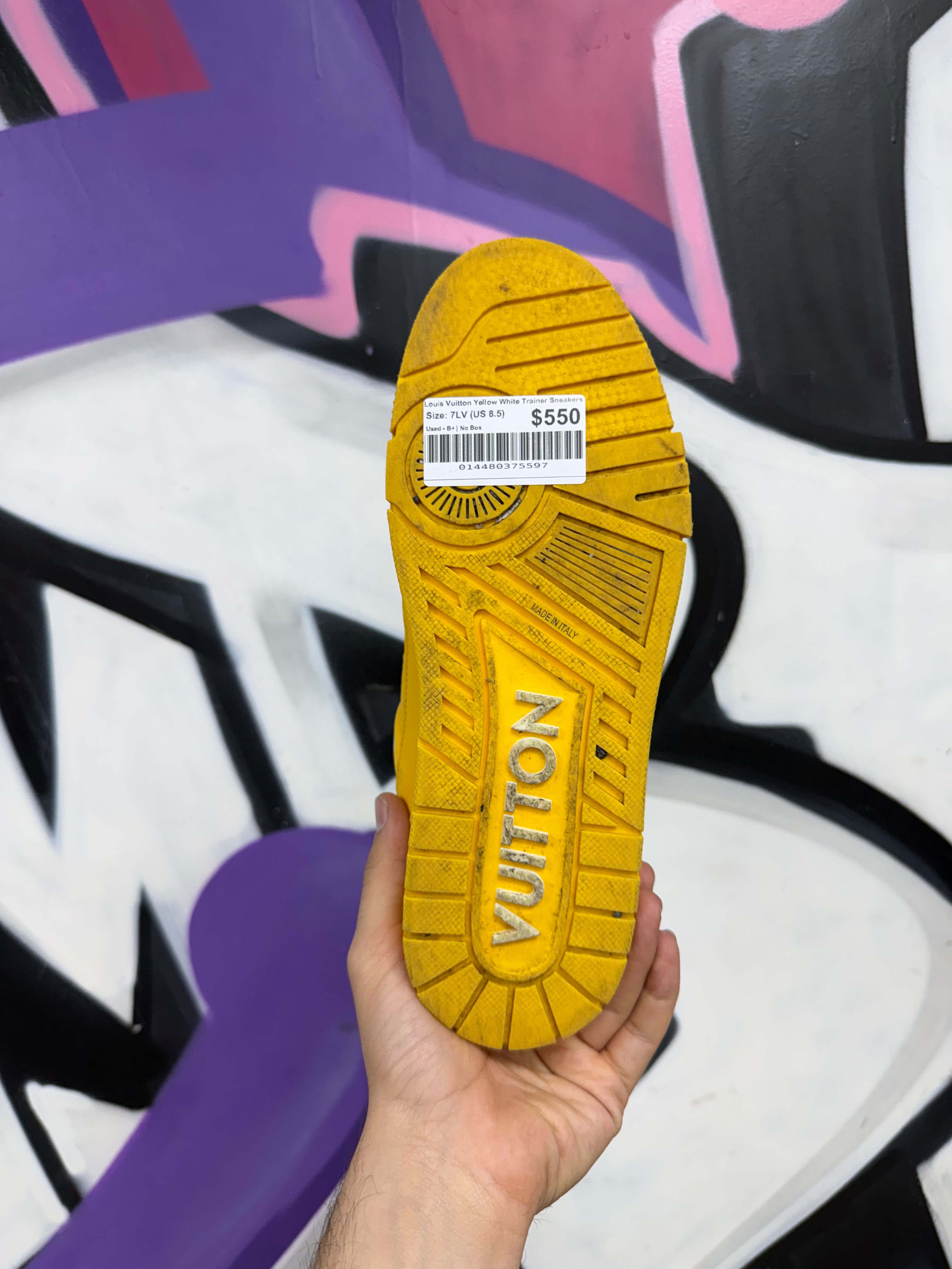 Louis Vuitton Yellow White Trainer Sneakers