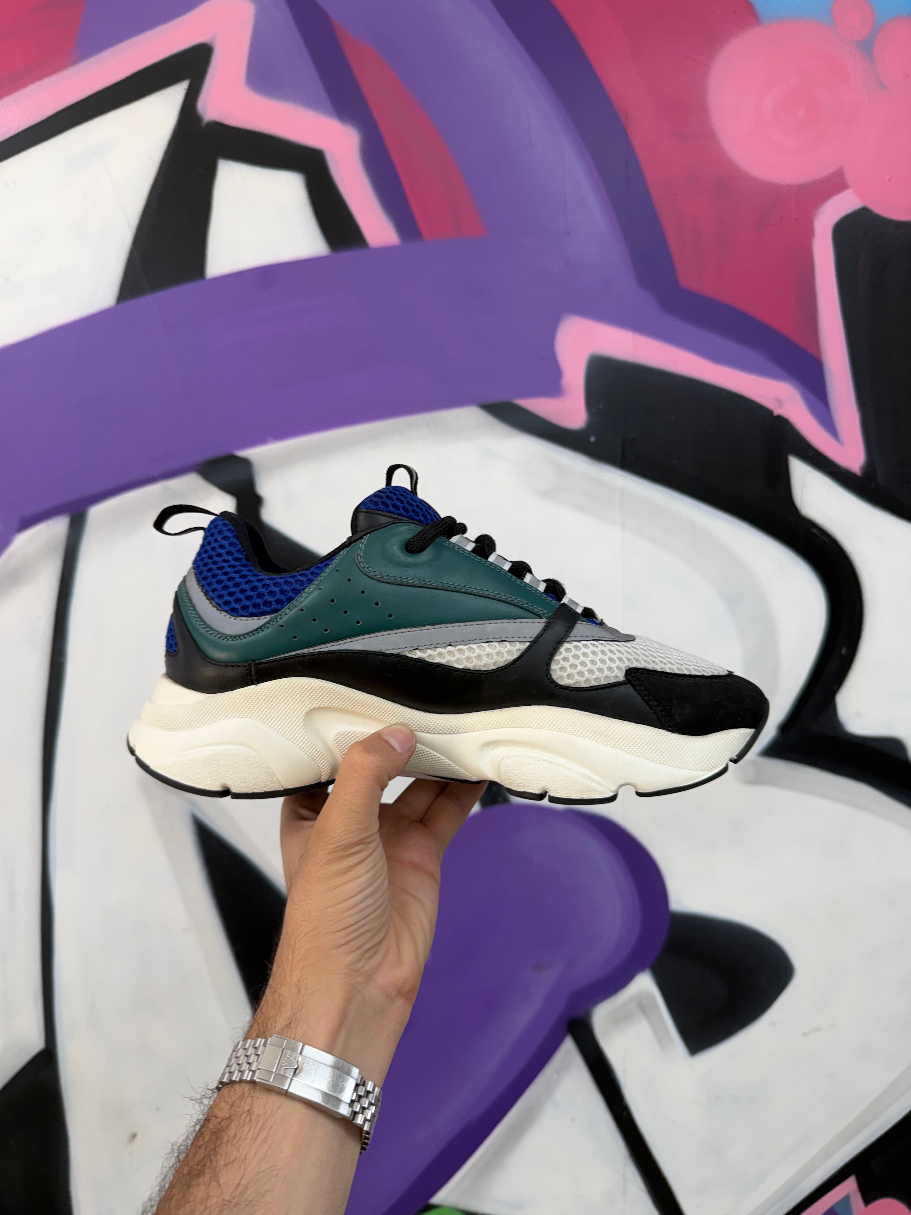 Dior Navy Green B22 Sneakers