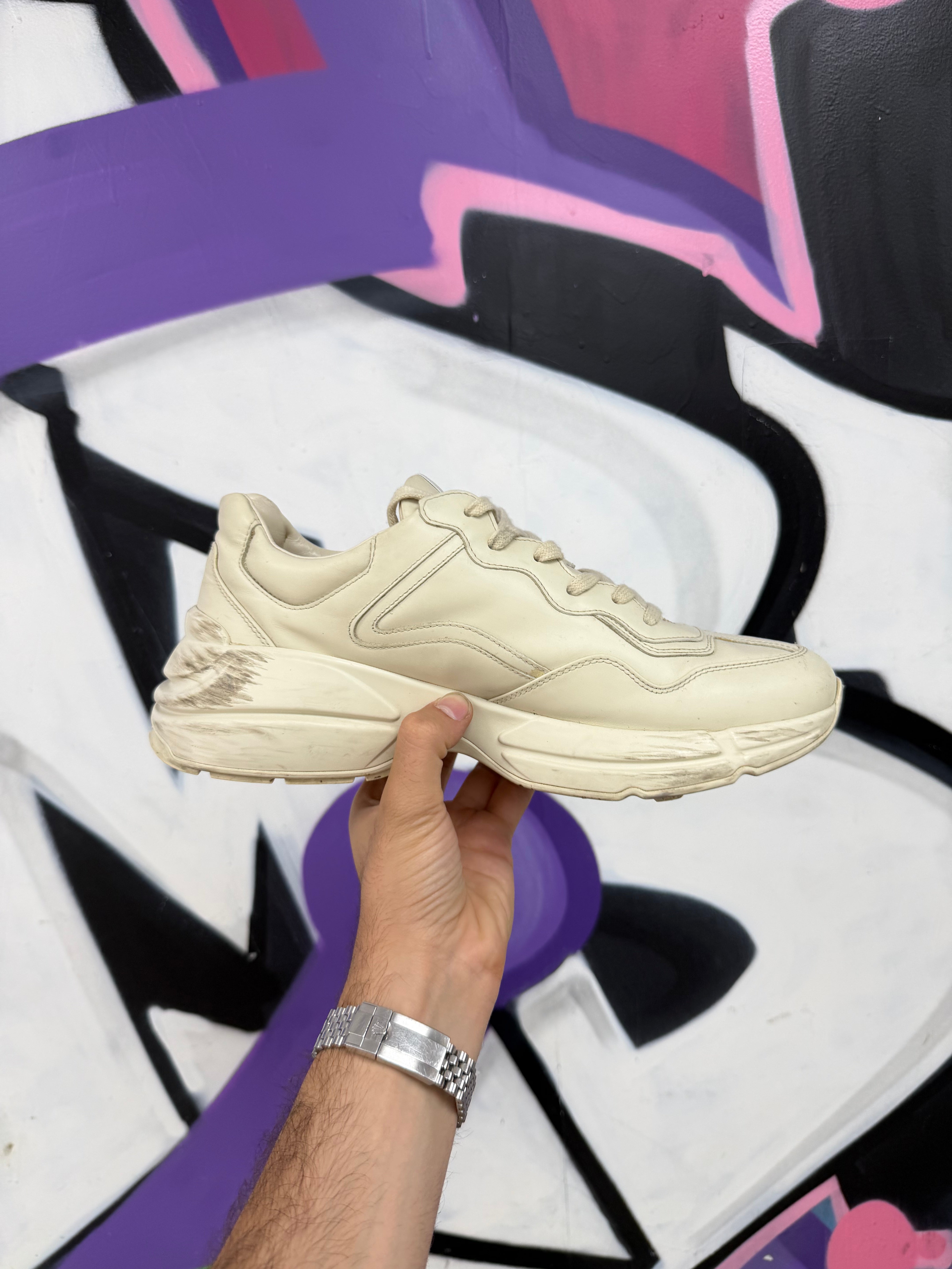 Gucci Cream Red Rhyton Sneakers