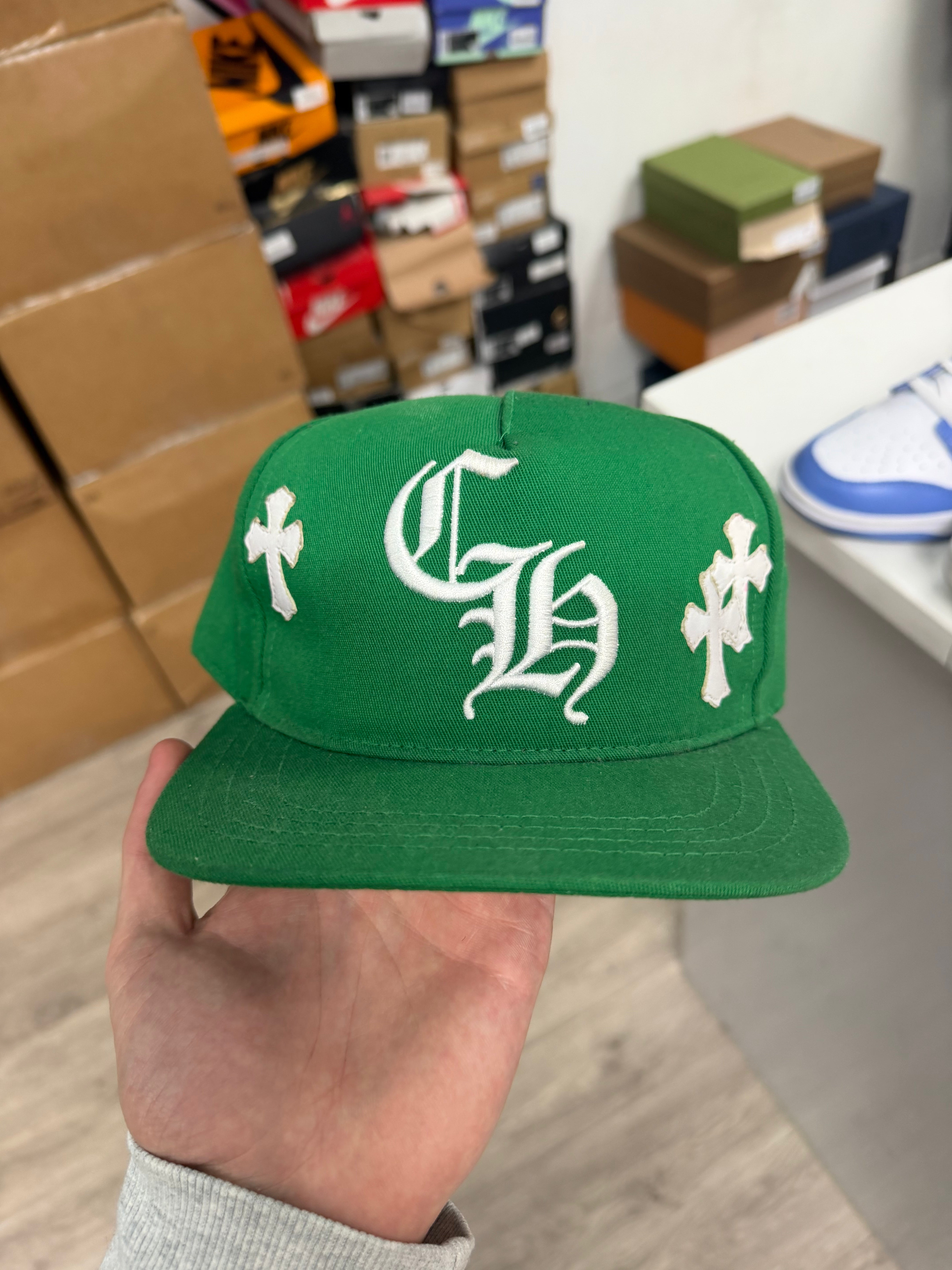 Chrome Hearts Green White Patch Trucker Hat