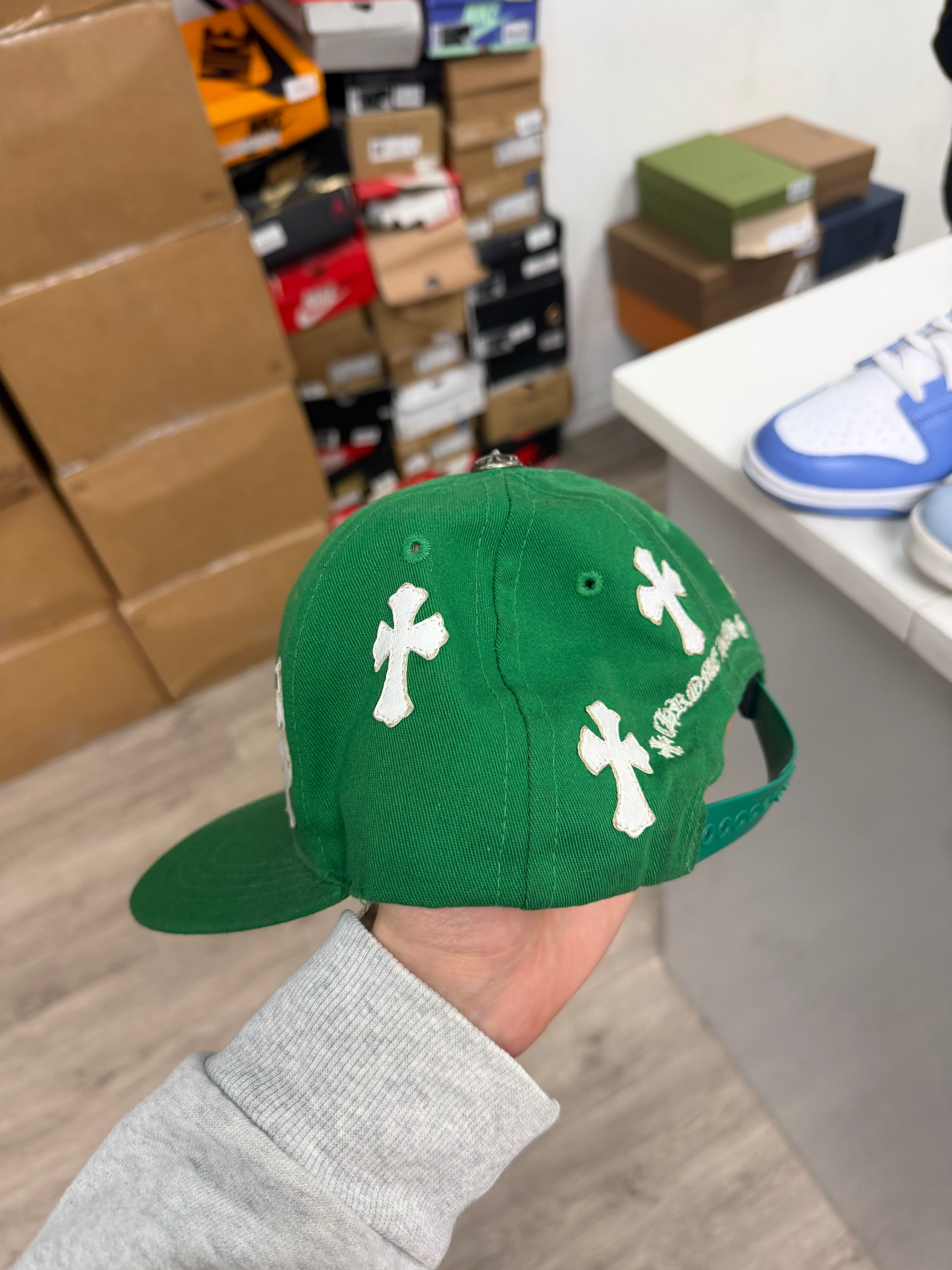 Chrome Hearts Green White Patch Trucker Hat