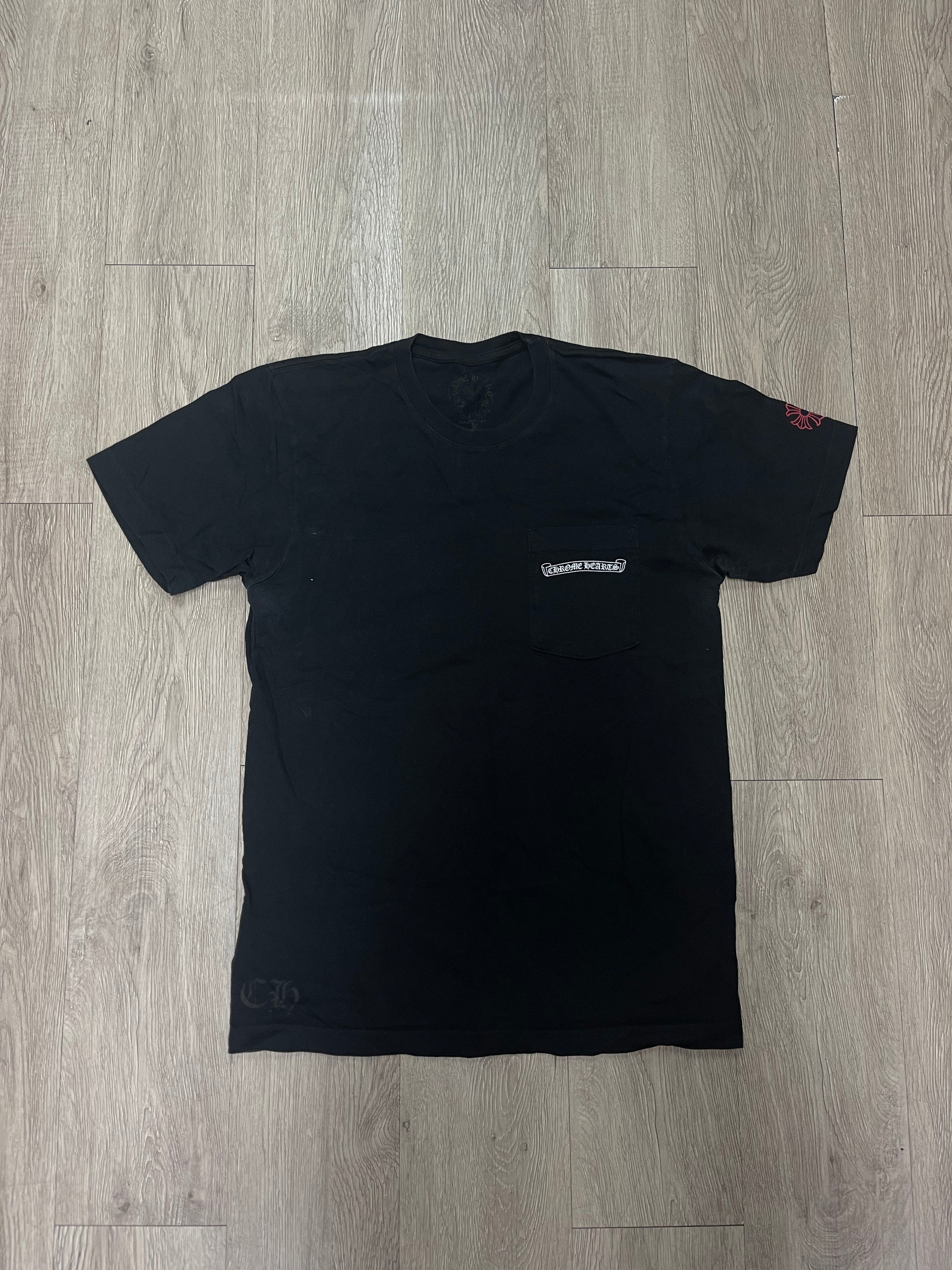Chrome Hearts Black Red NYC Scroll Logo Tee