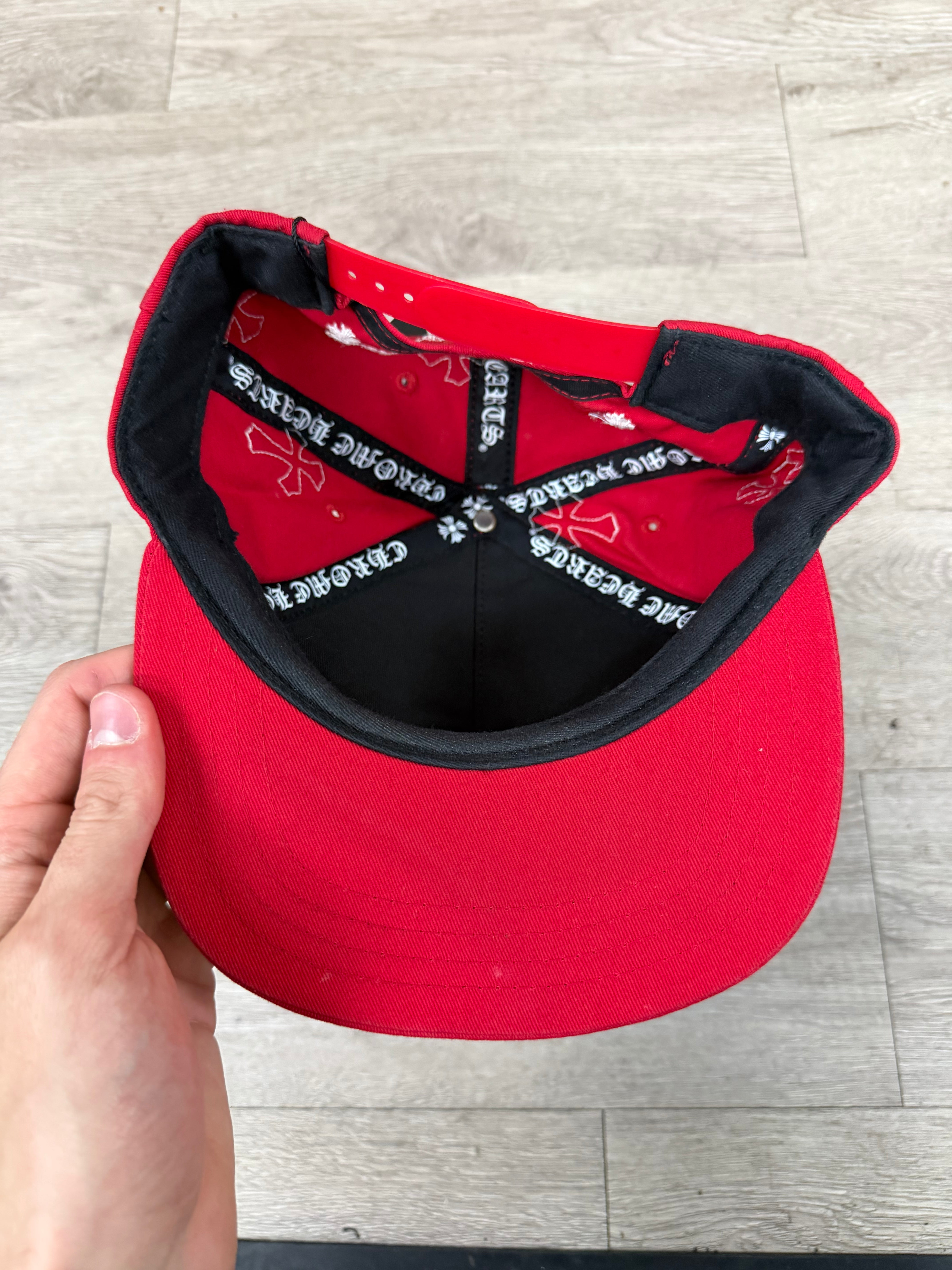 Chrome Hearts Red White Cross Patch Trucker Hat