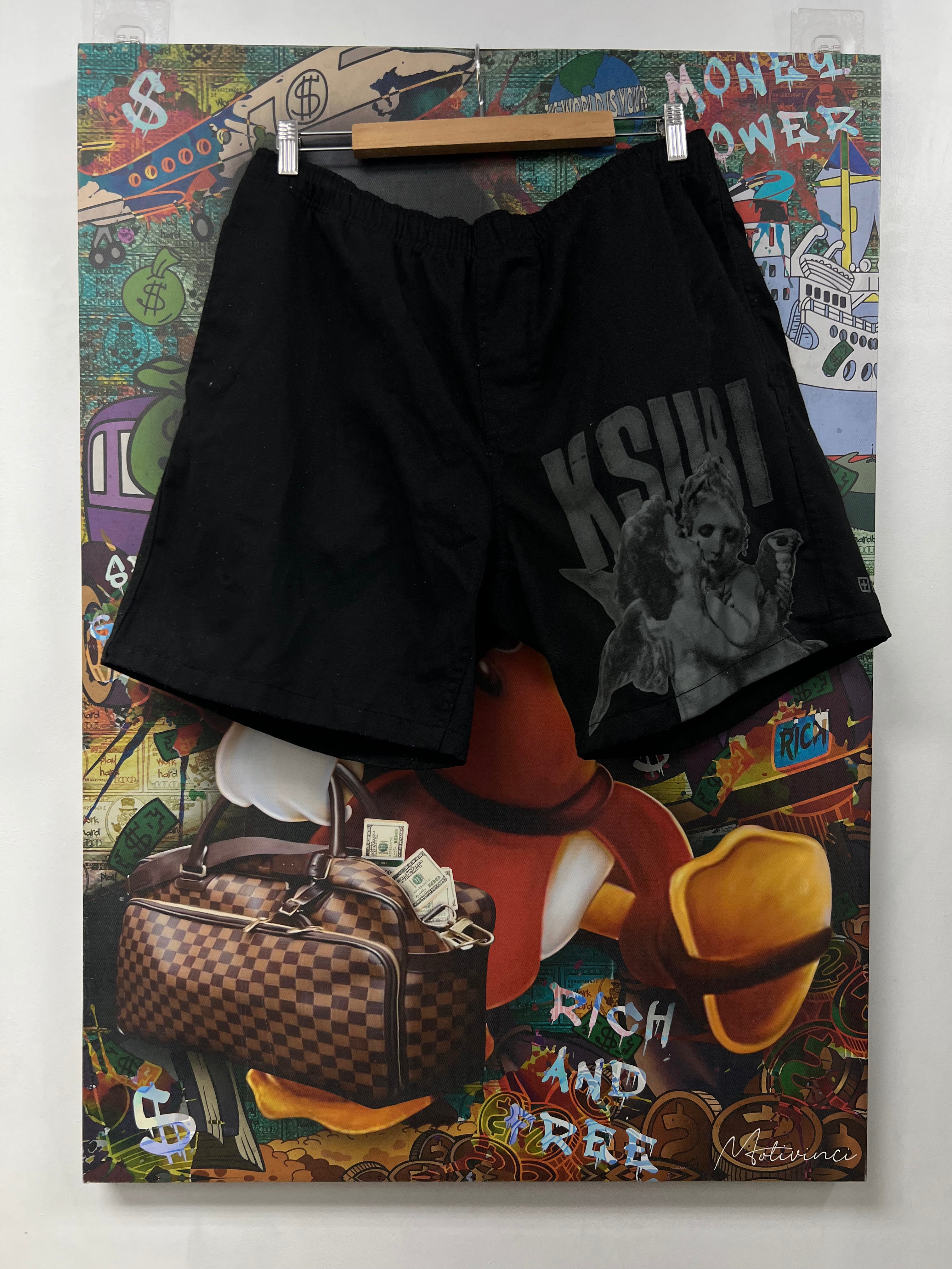Ksubi Black Cherub Shorts